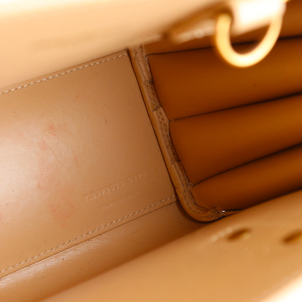 SAINT LAURENT - Sac de jour nano en cuir lisse beige