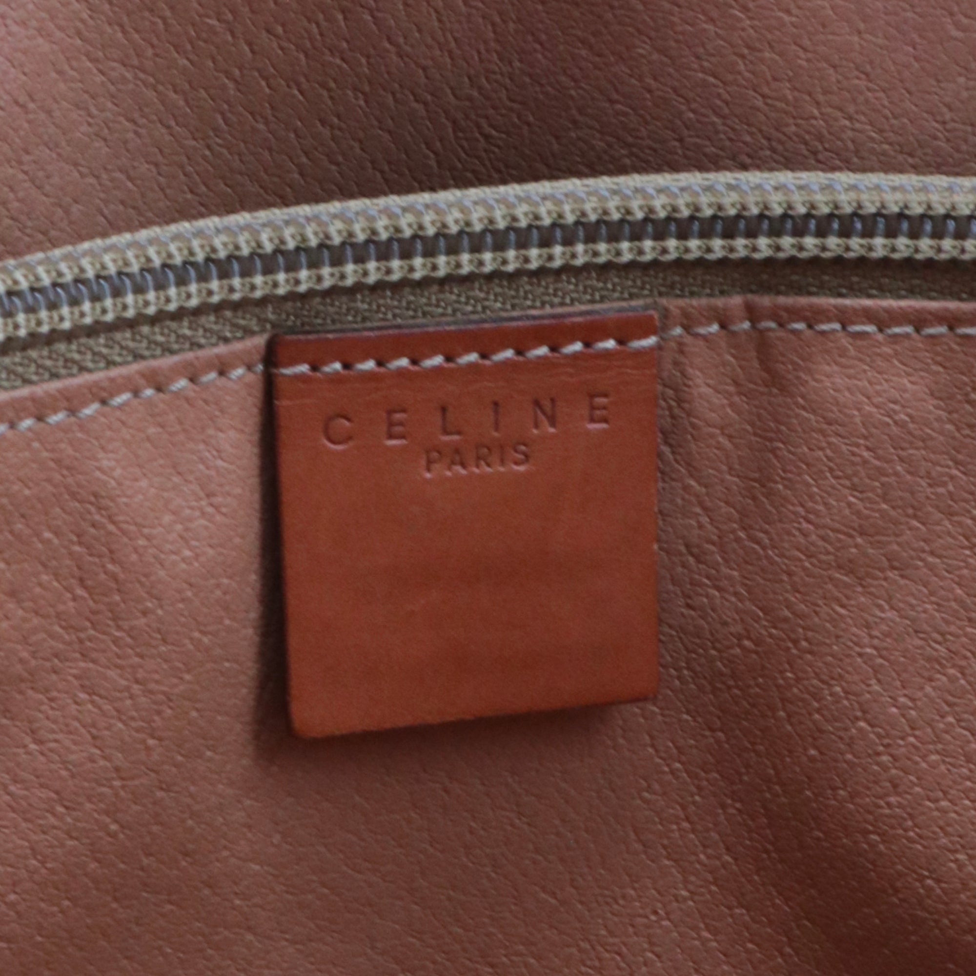 CELINE - Sac à main Seau Triomphe PM Celine en toile monogrammée marron