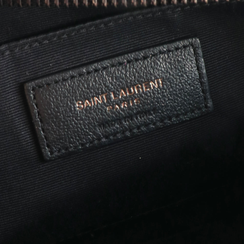 SAINT LAURENT - Sac à bandoulière Lou en cuir noir