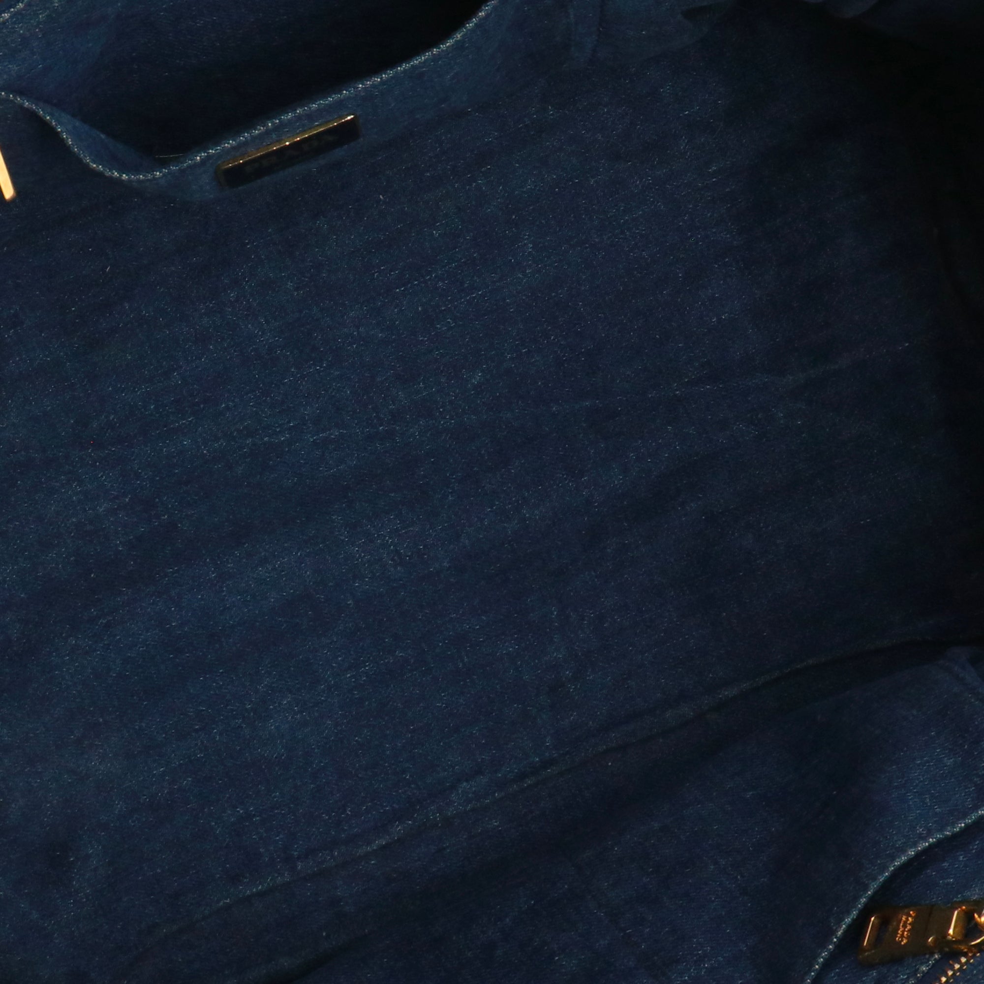 PRADA - Sac à main Canapa GM Prada en denim bleu