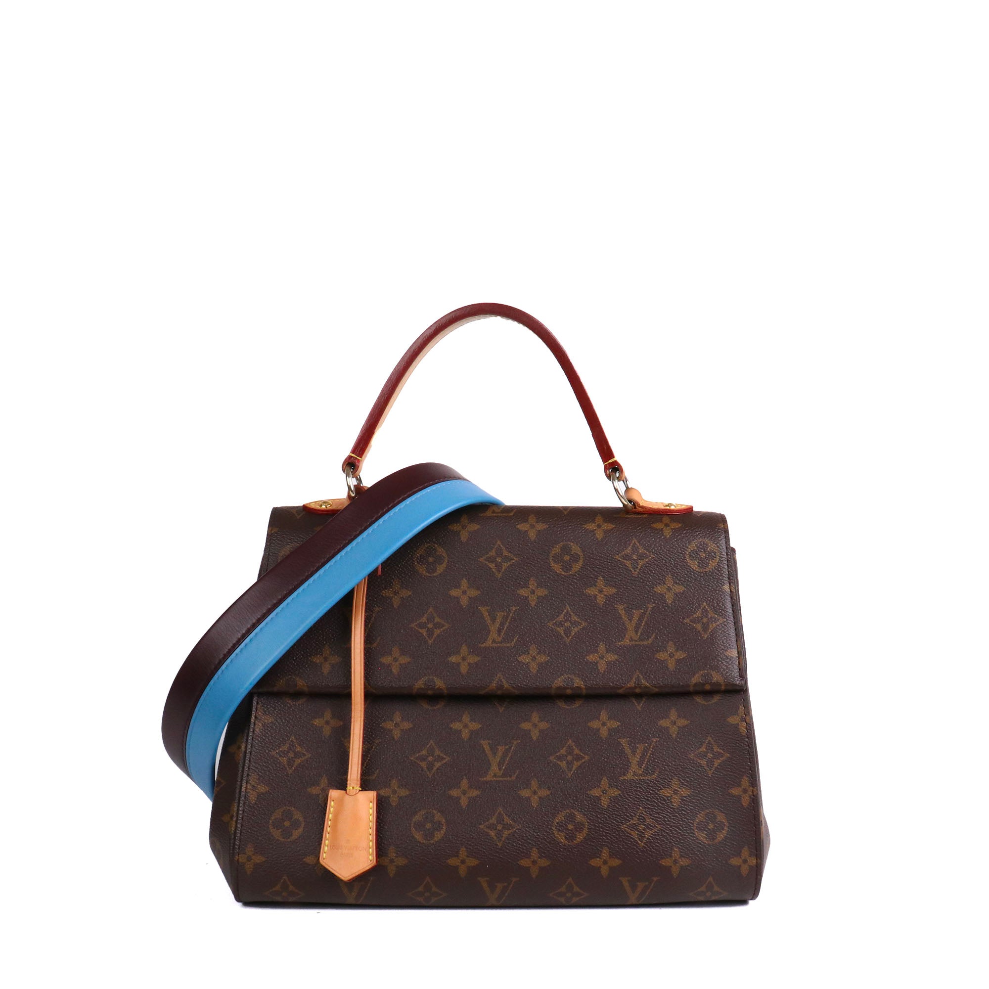 LOUIS VUITTON - Sac à main Cluny Moyen Louis Vuitton en toile monogrammée marron