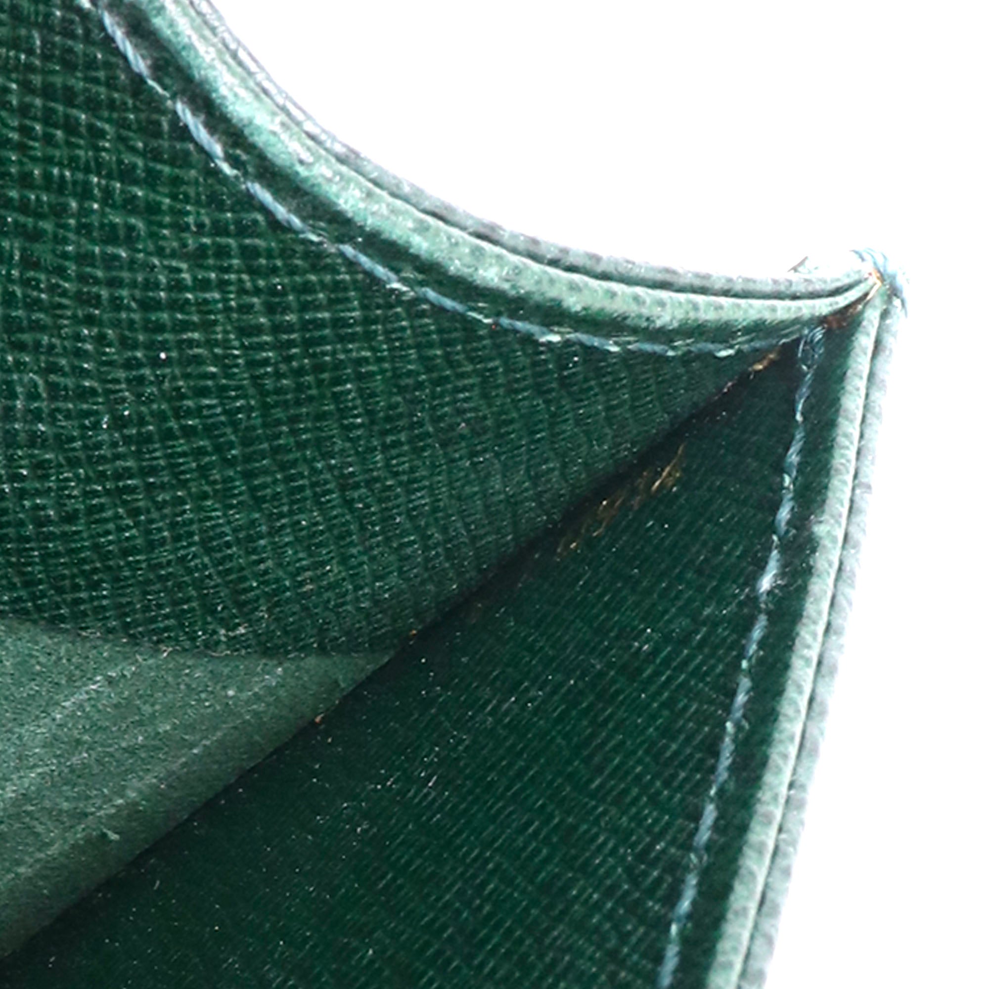 LOUIS VUITTON - Cartable Kourad Louis Vuitton Vintage en cuir grainé vert