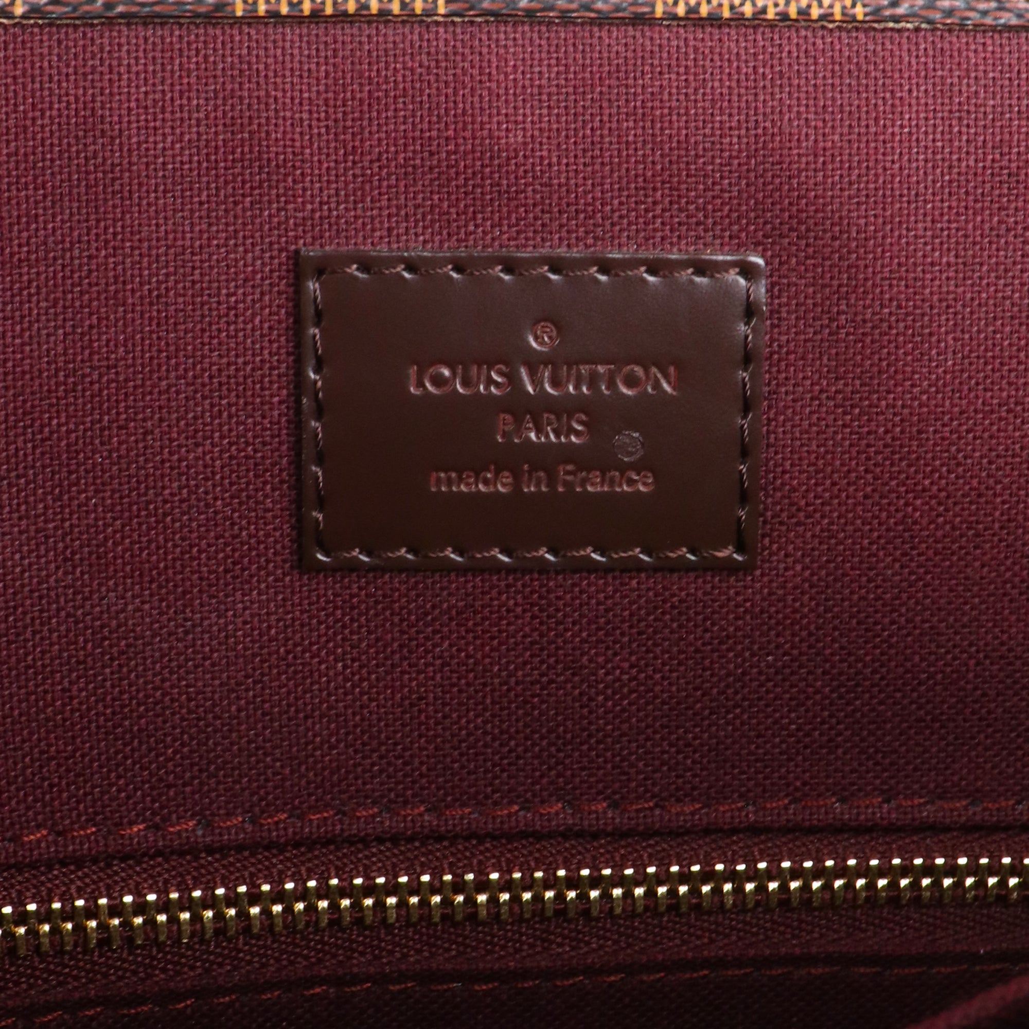 LOUIS VUITTON - Sac cabas plat Louis Vuitton en toile enduite damier ébène