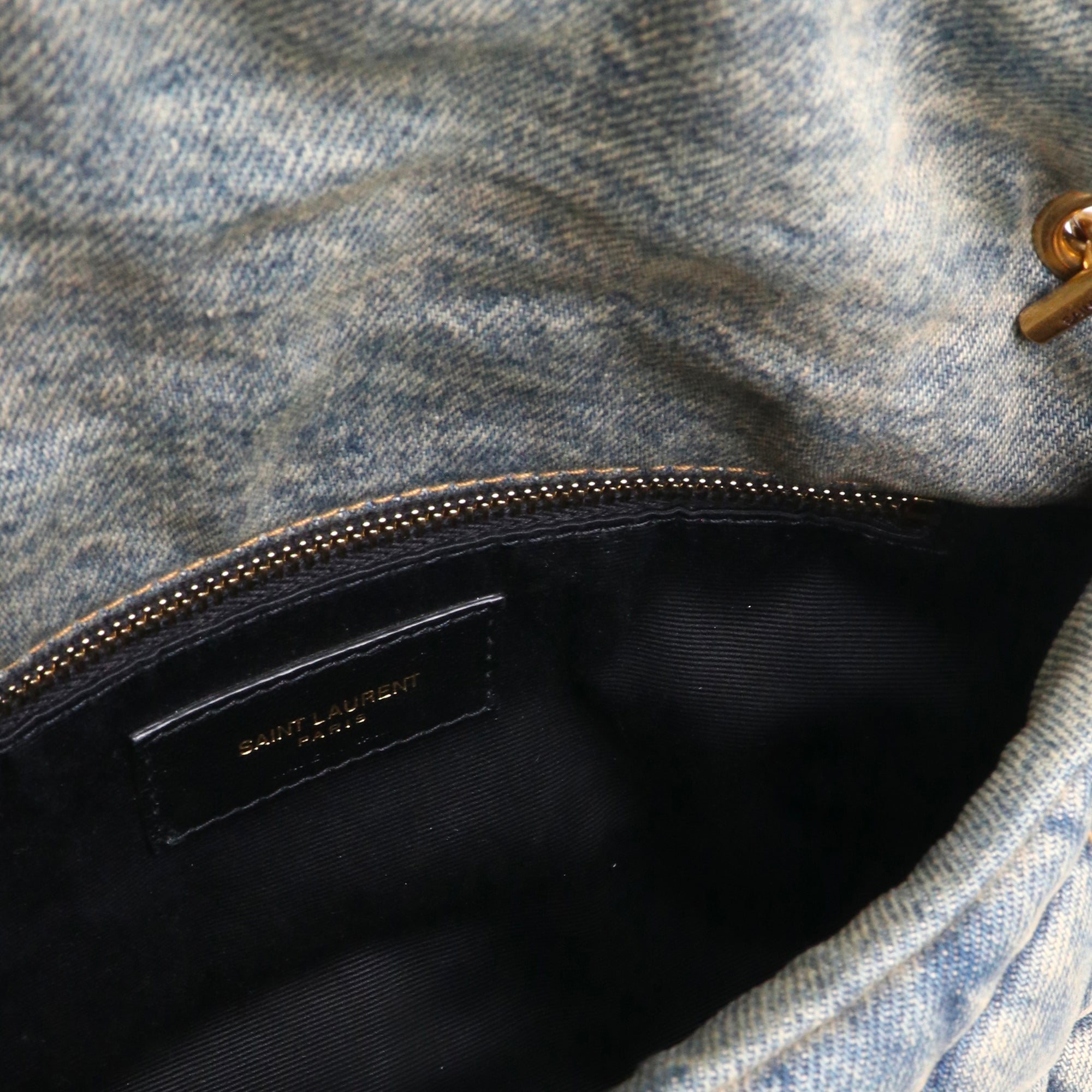 SAINT LAURENT - Sac à bandoulière Puffer Toy Saint Laurent en denim