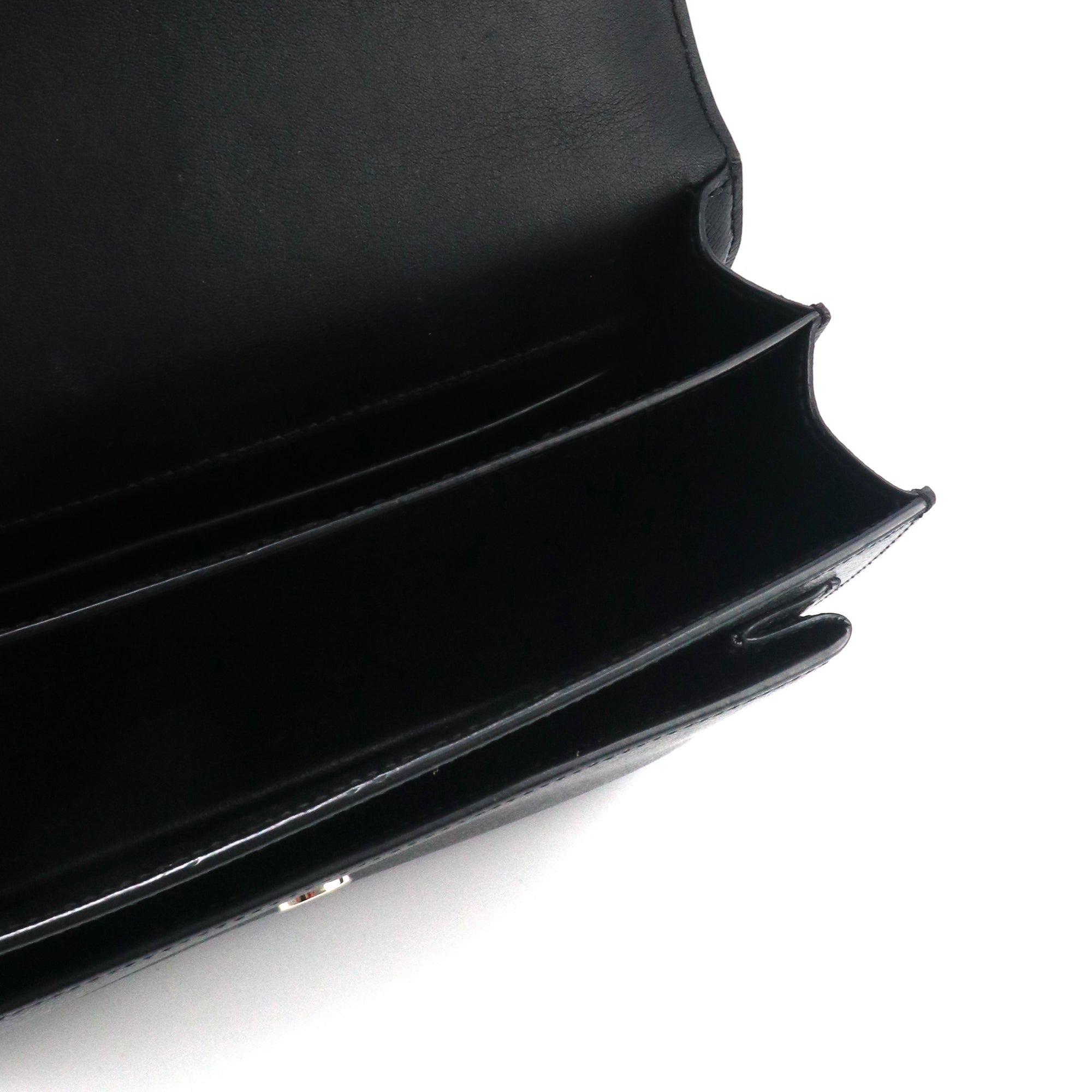 SAINT LAURENT - Medium Sunset shoulder bag in black crocodile-embossed leather