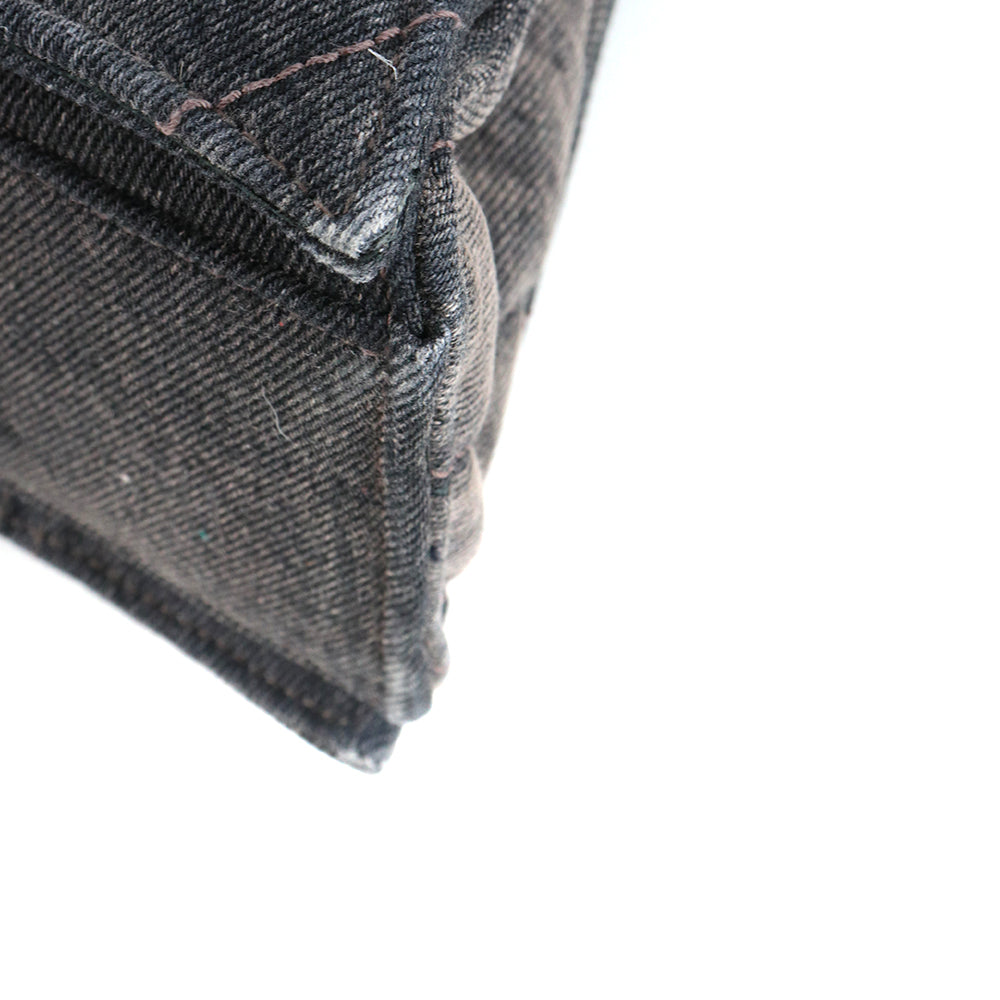 BALENCIAGA - Crush medium shoulder bag in anthracite gray denim