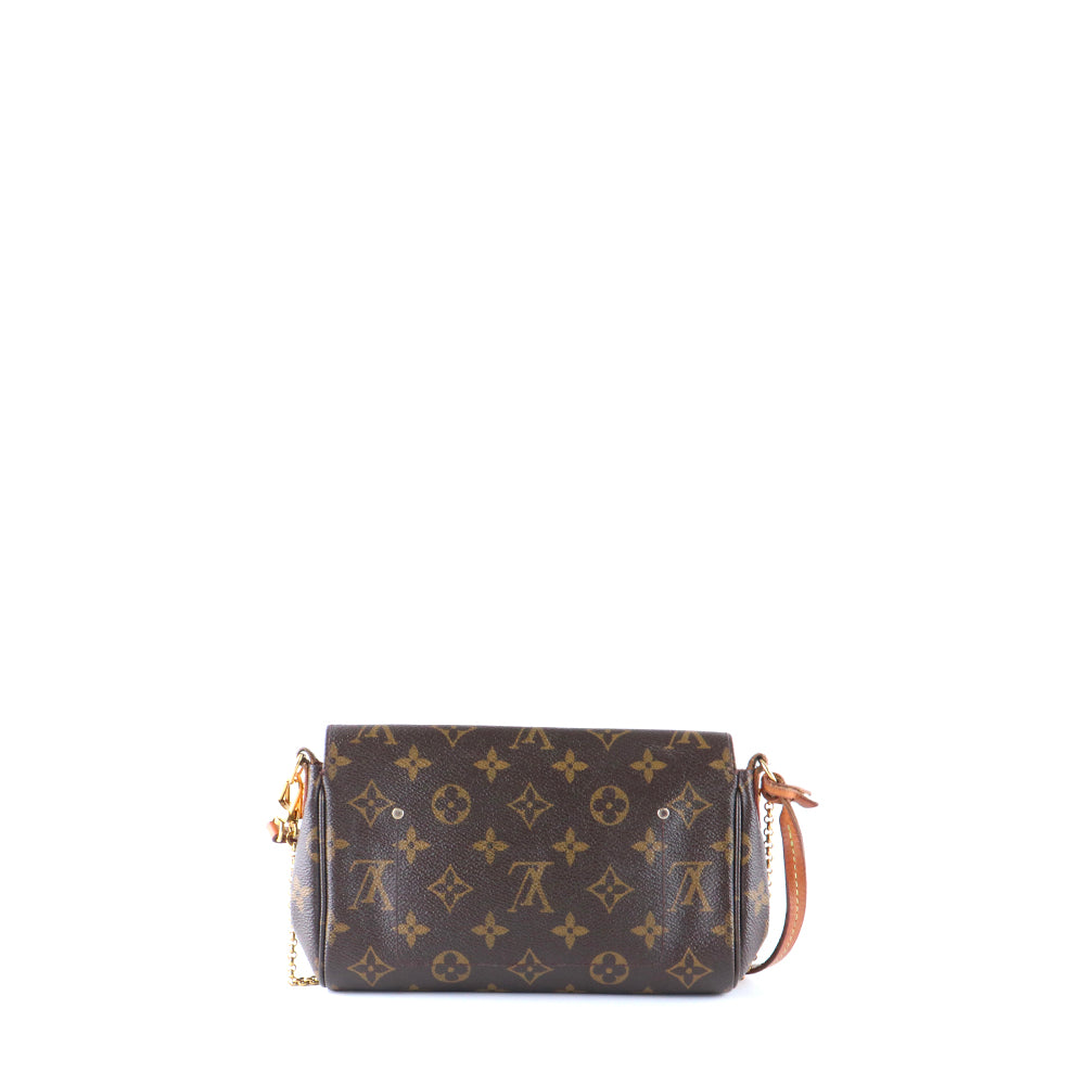 LOUIS VUITTON - Sac à bandoulière Favorite en toile monogrammée marron