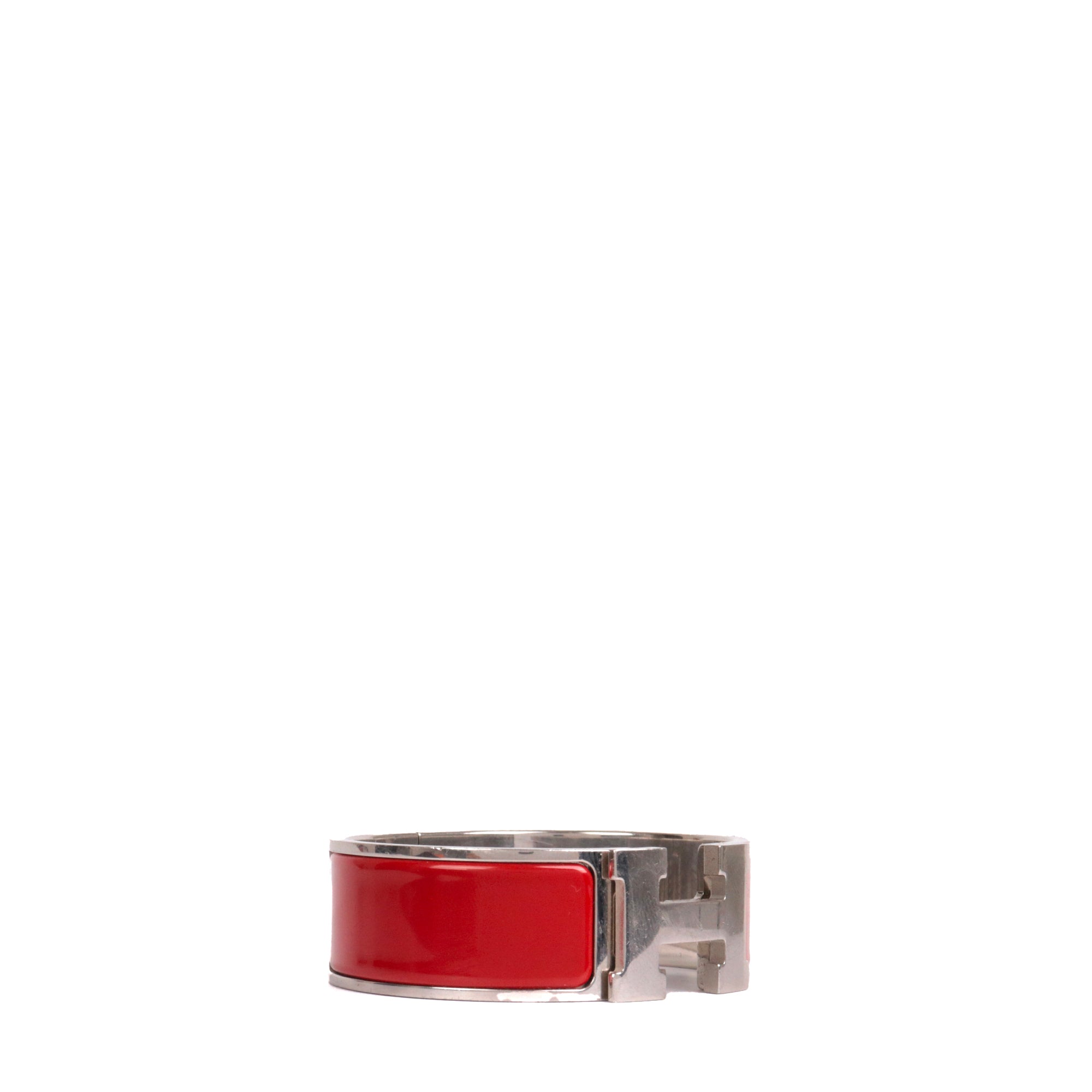 HERMÈS - Clic Clac H bracelet in orange enamel (T0)
