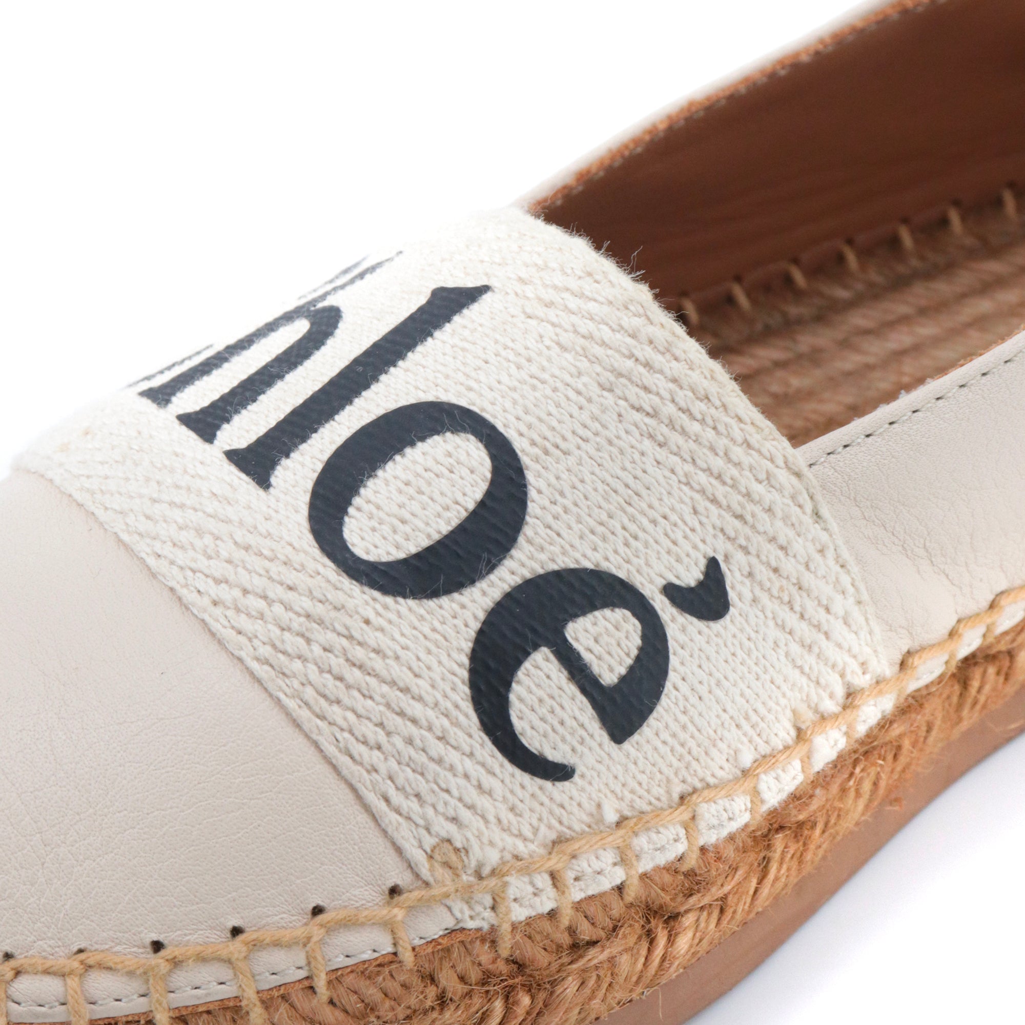 CHLOÉ - Espadrilles Woody PIIA Chloé en cuir beige (T35)