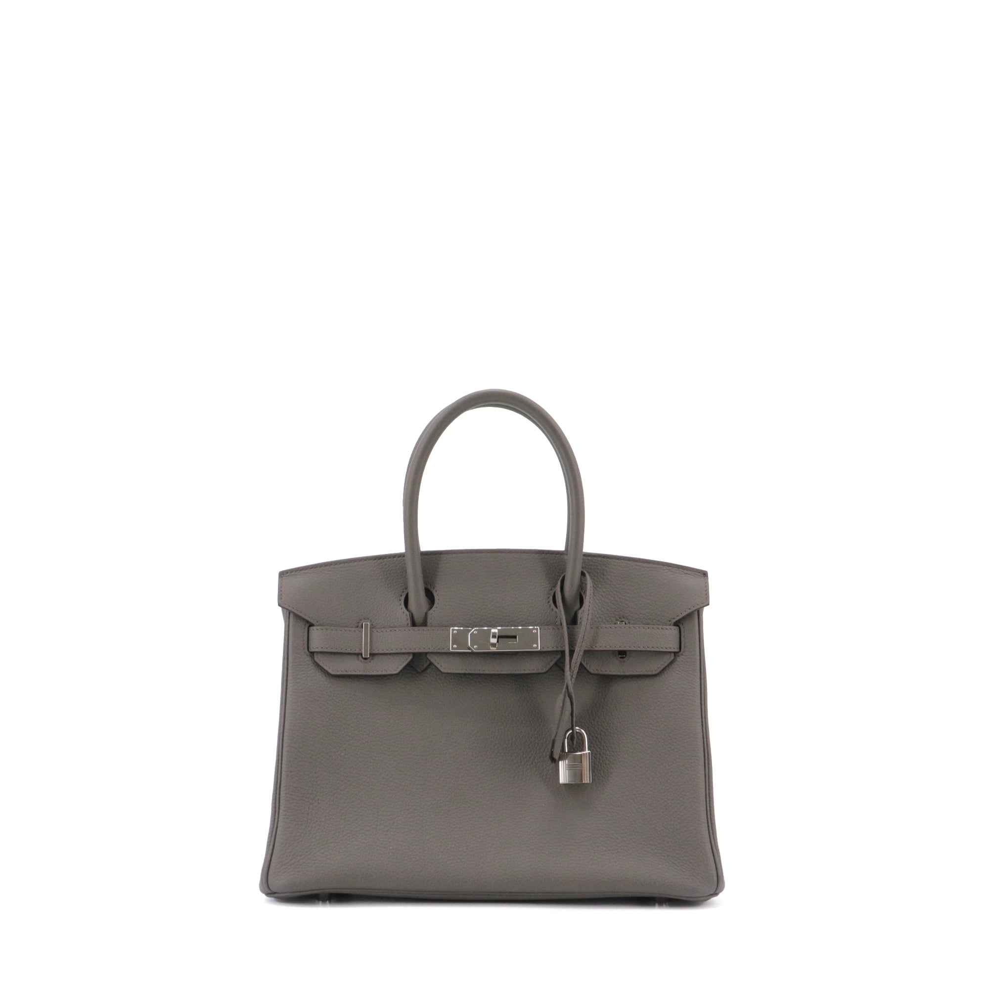 HERMÈS - Sac à main Birkin 30 Hermès en cuir togo gris étain