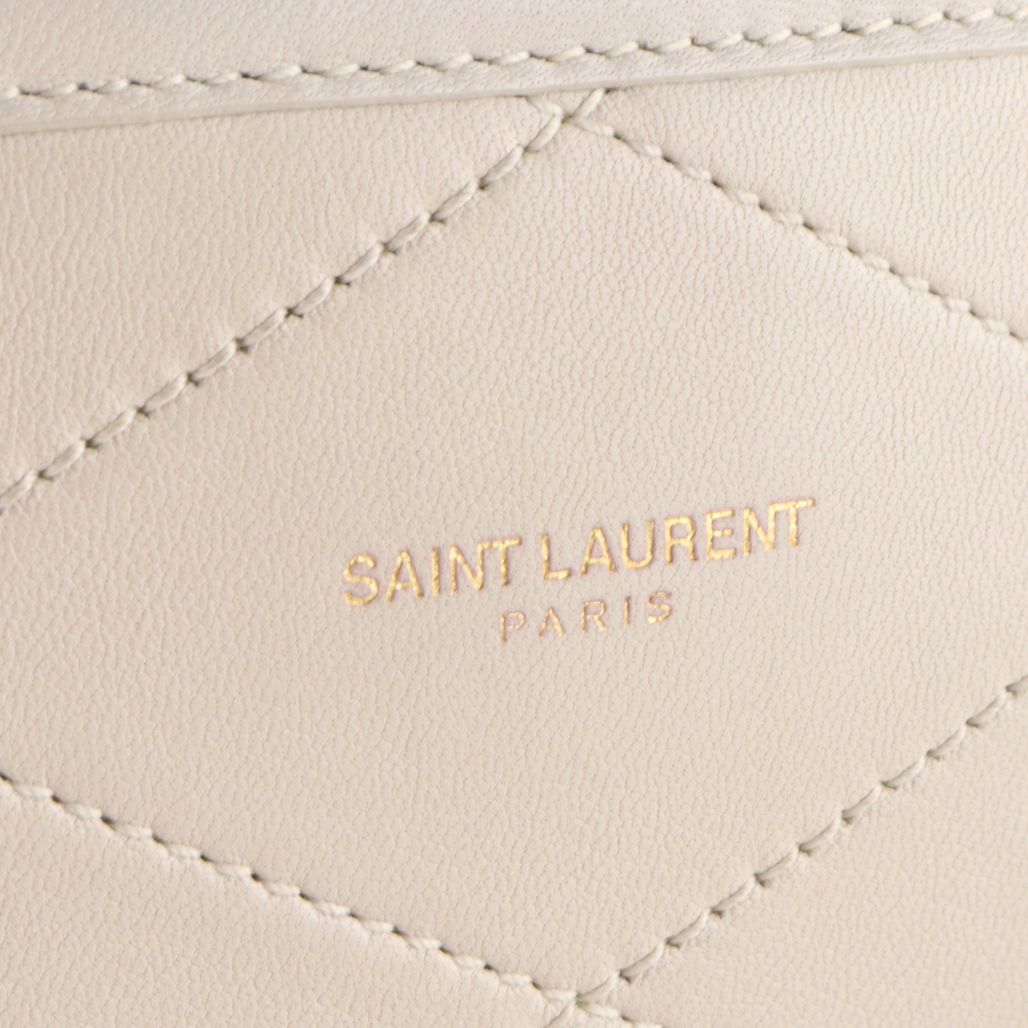 SAINT LAURENT - Sac à bandoulière Le Maillon en cuir beige