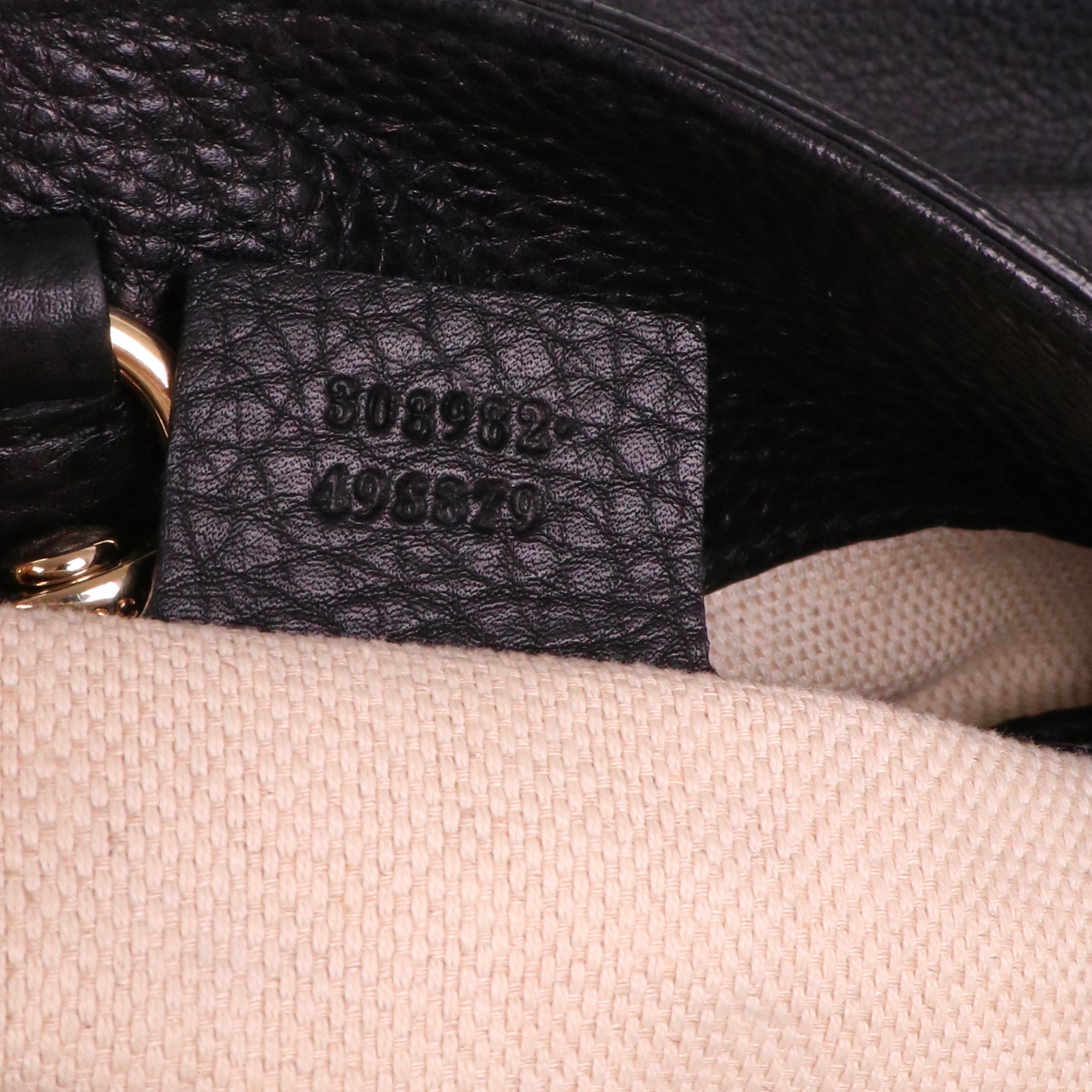 GUCCI - Sac cabas Soho Gucci en cuir grainé noir