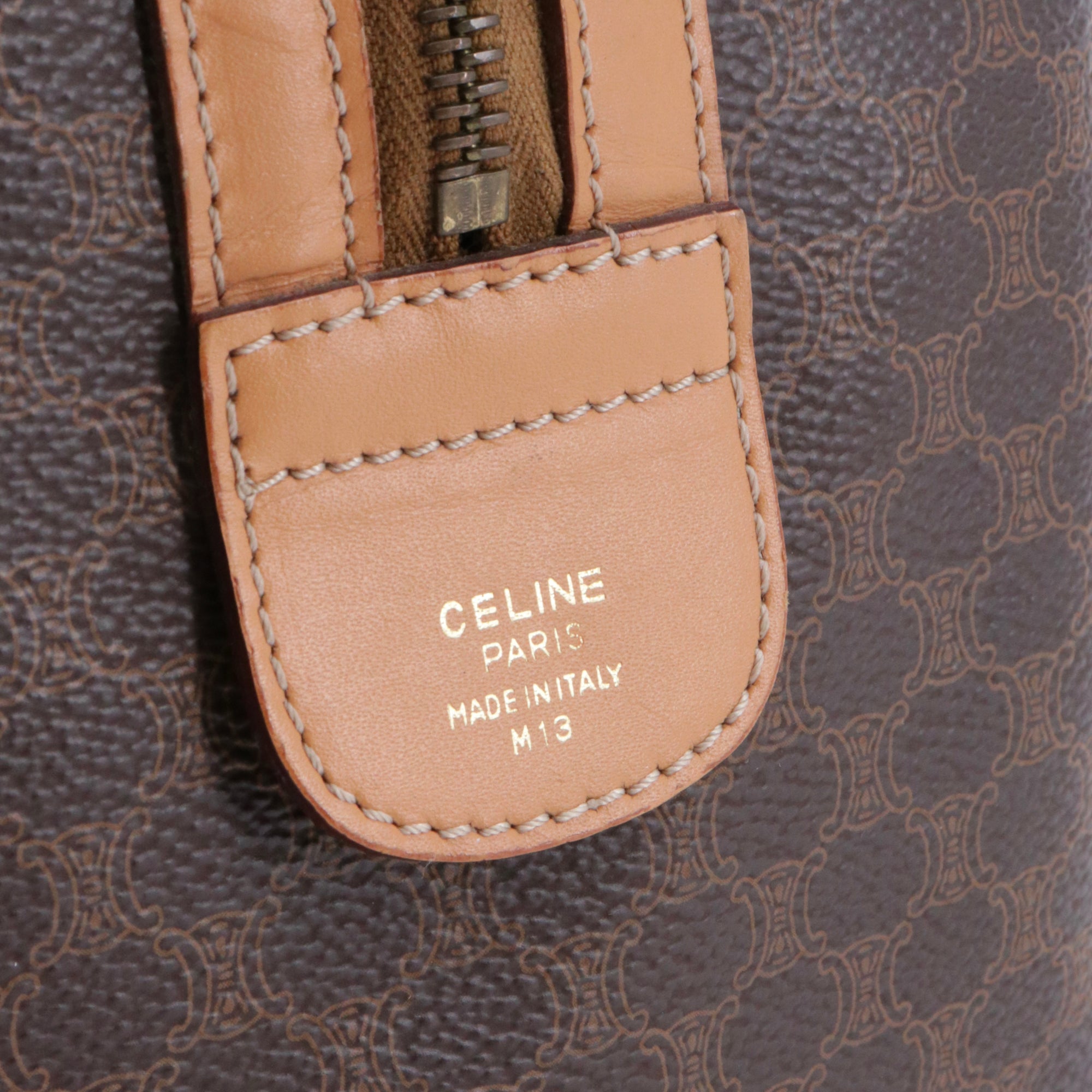 CELINE - Sac à main Boston Celine en toile monogrammée vintage