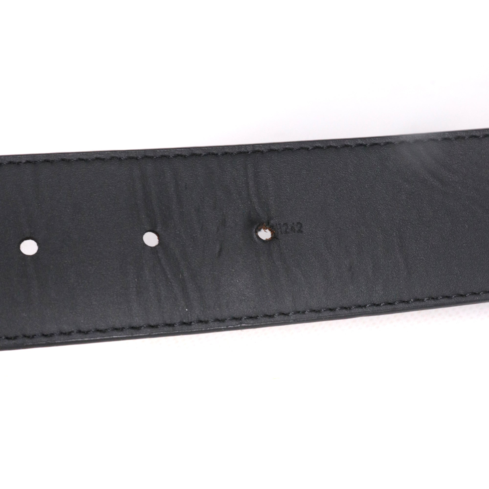 LOUIS VUITTON - Ceinture LV Initiales Louis Vuitton en toile monogramme éclipse (T85)