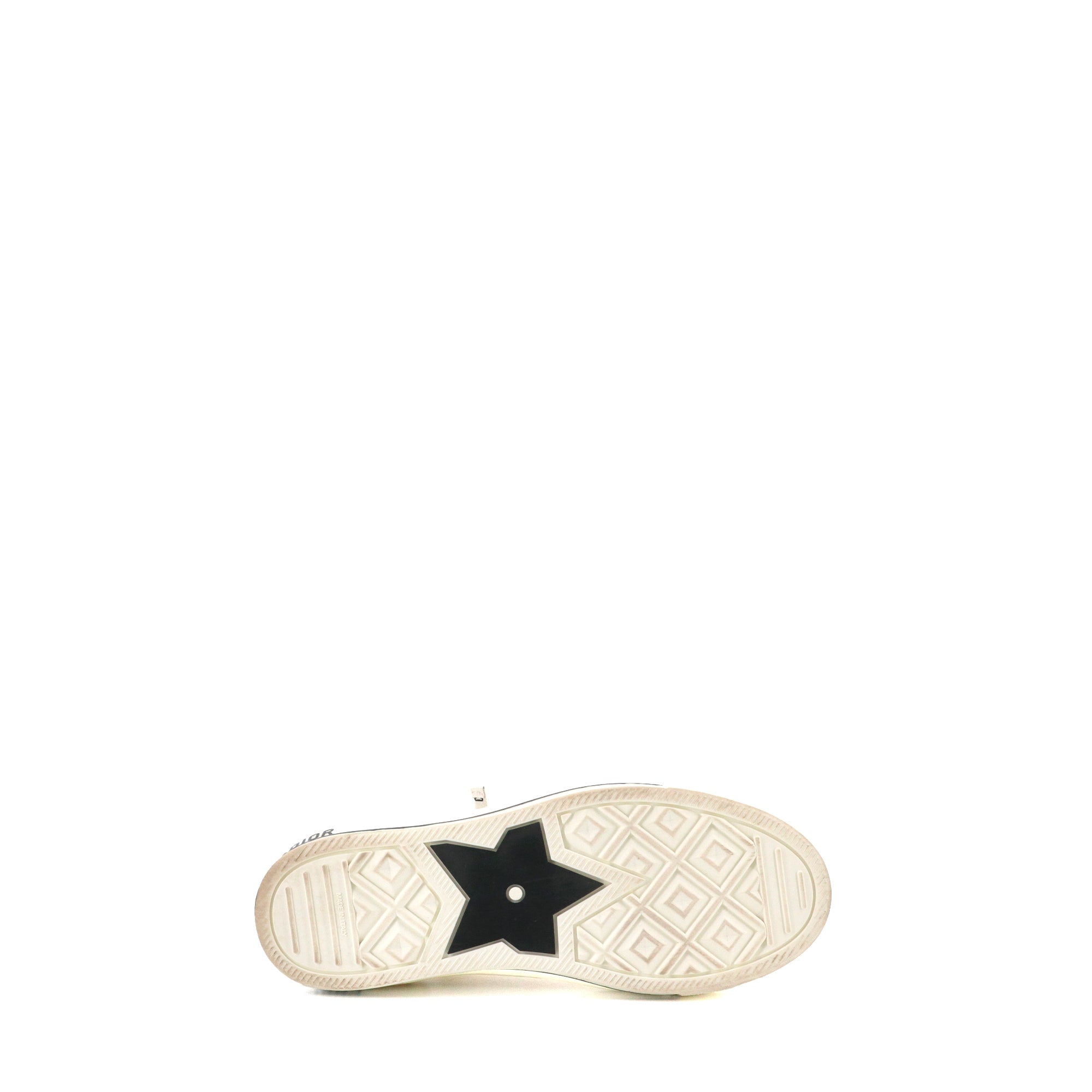 DIOR - Sneakers montantes Walk'N'Dior en toile blanc cassé (T38)