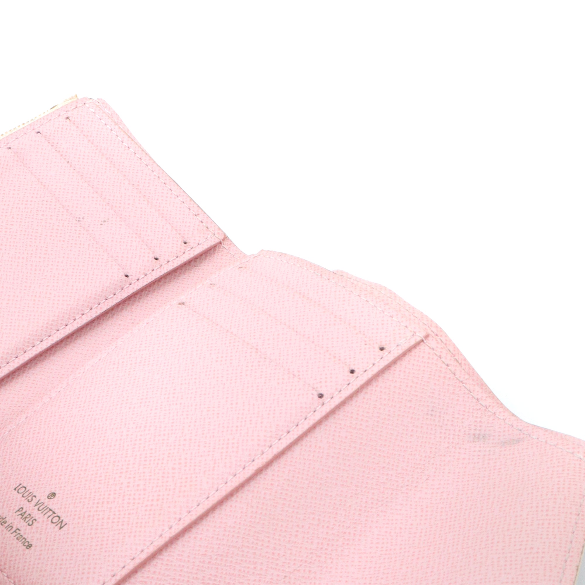 LOUIS VUITTON - Portefeuille Victorine Louis Vuitton en toile damier azur