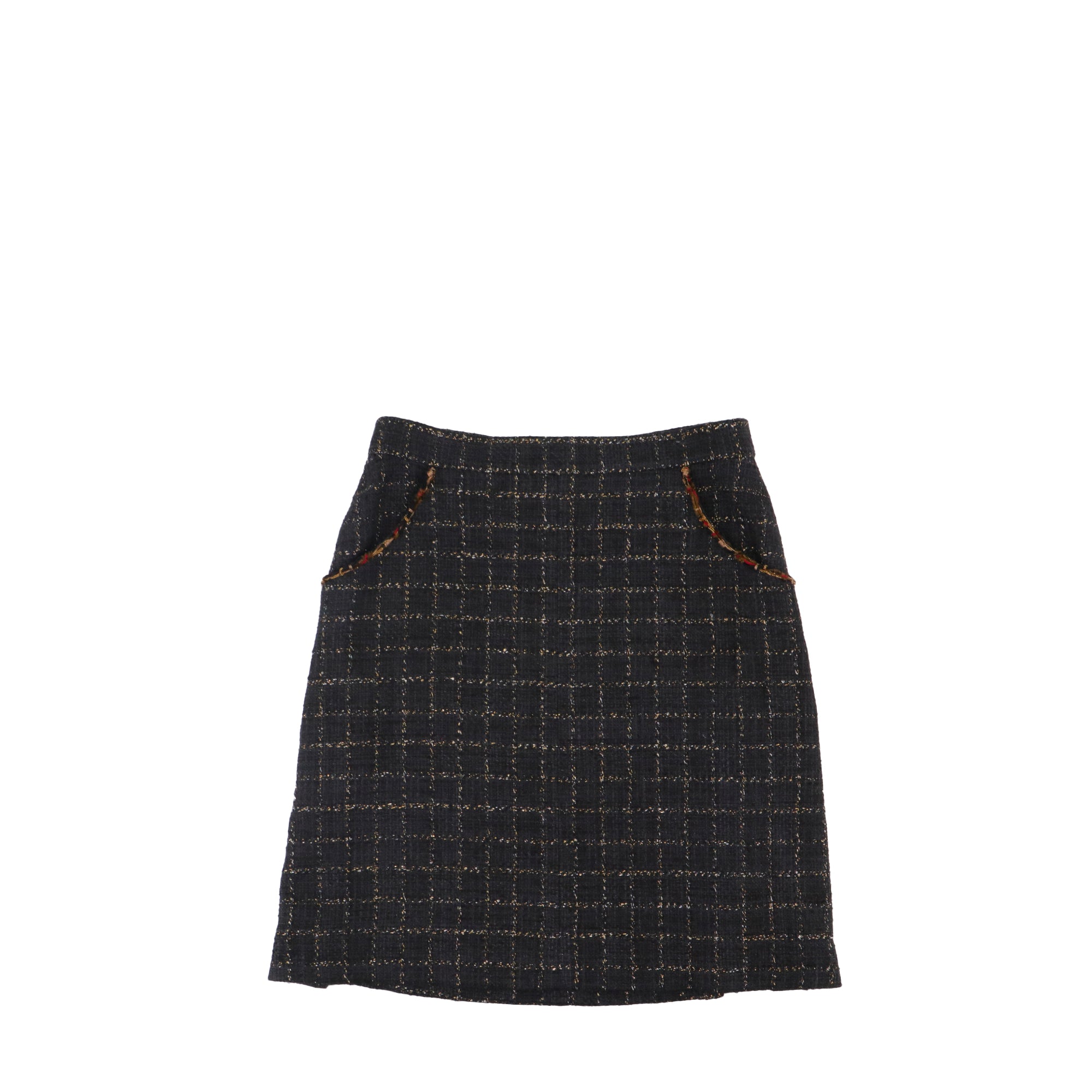 CHANEL - Jupe Chanel en tweed noir (T46)