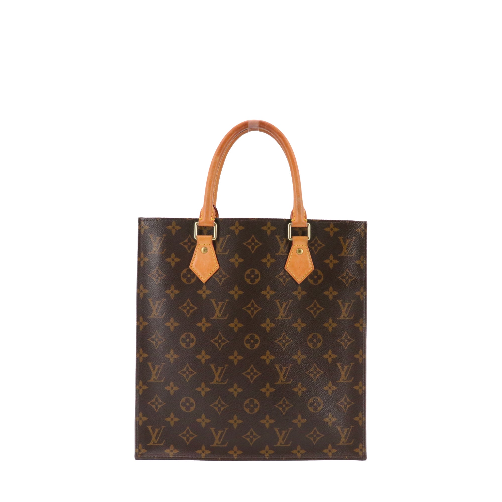 LOUIS VUITTON - Sac cabas plat Louis Vuitton en toile monogrammée