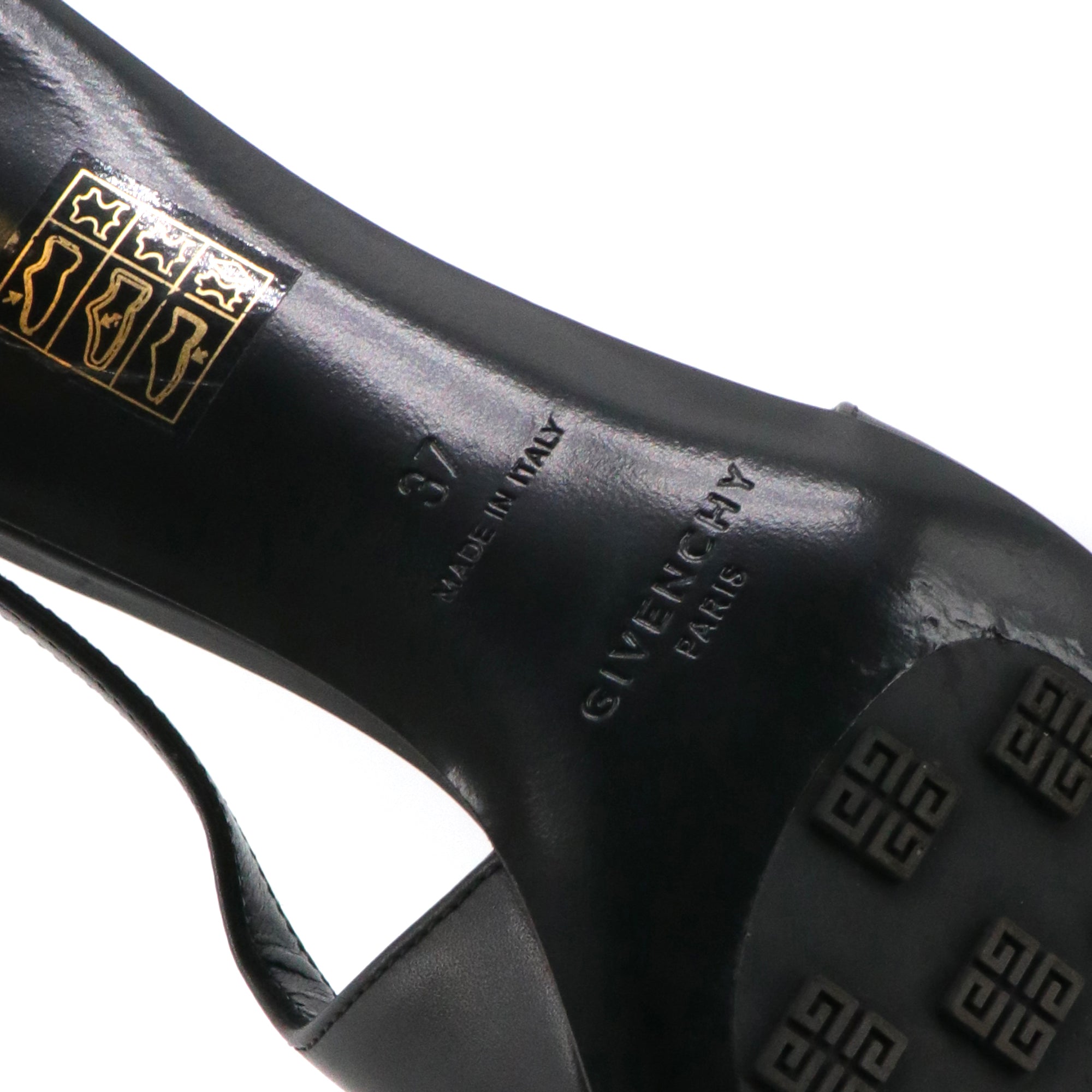 GIVENCHY - Escarpins G Cube Givenchy en cuir noir (T37)