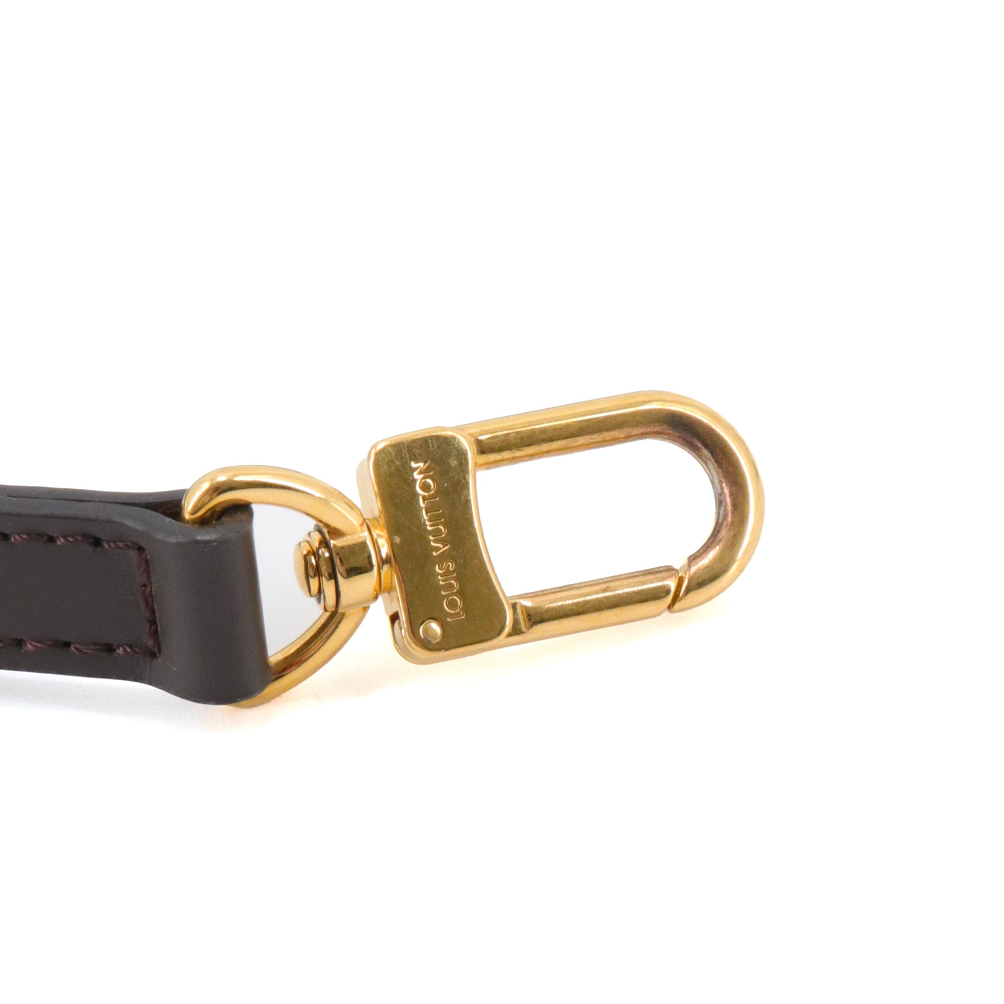 LOUIS VUITTON - Bandoulière de sac réglable Louis Vuitton en cuir marron