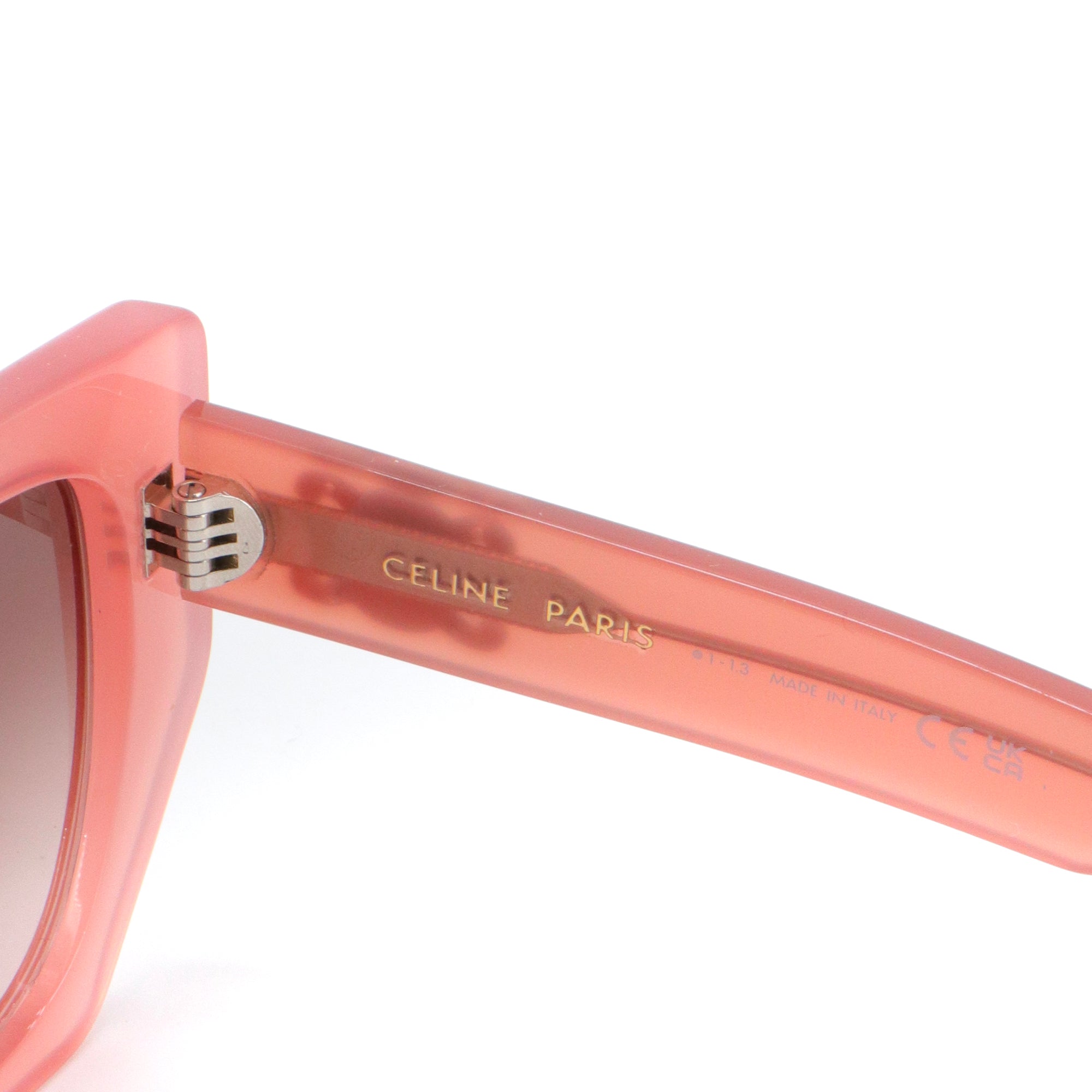 CELINE - Lunettes de soleil Triomphe Celine en plastique rose pâle