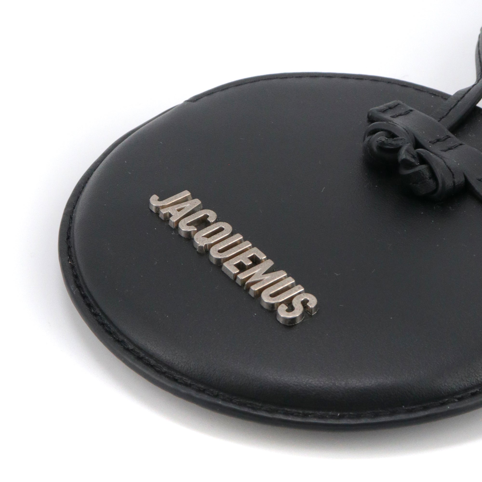 JACQUEMUS - Porte monnaie Le Pitchou Jacquemus en cuir lisse noir