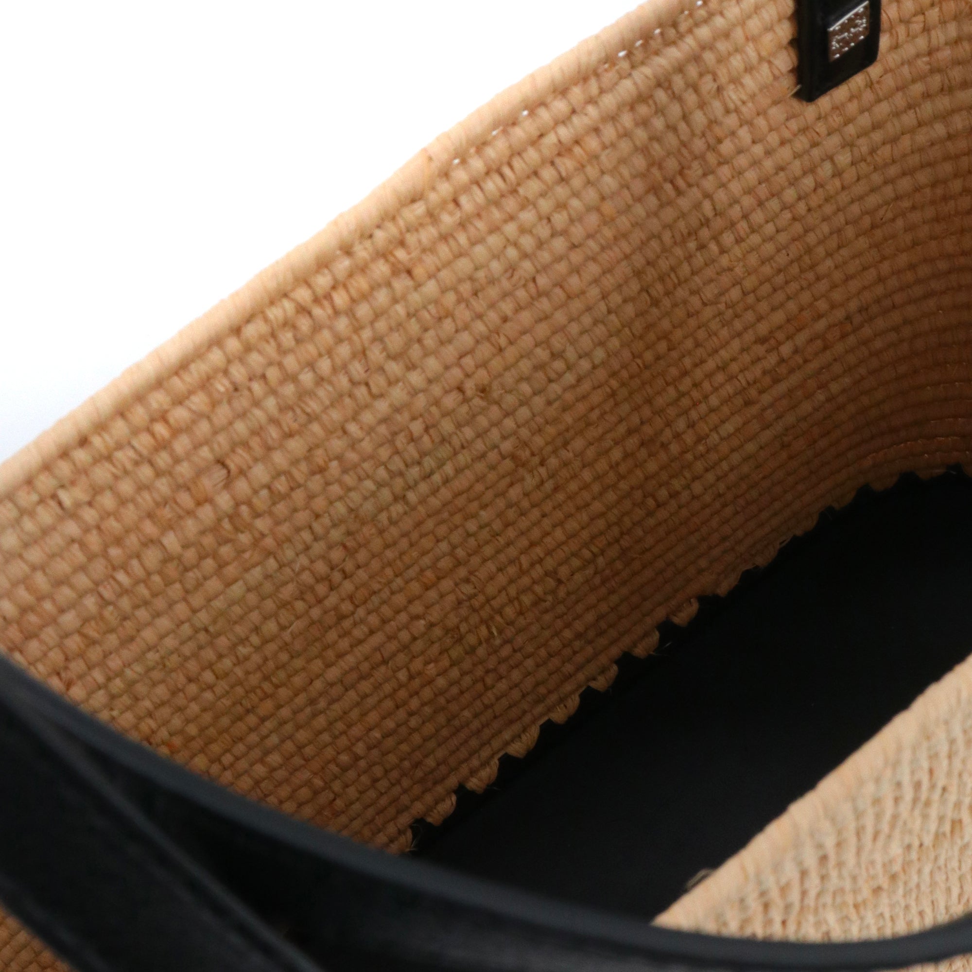 LOEWE - Sac à main Panier Square Basket Loewe en raphia beige