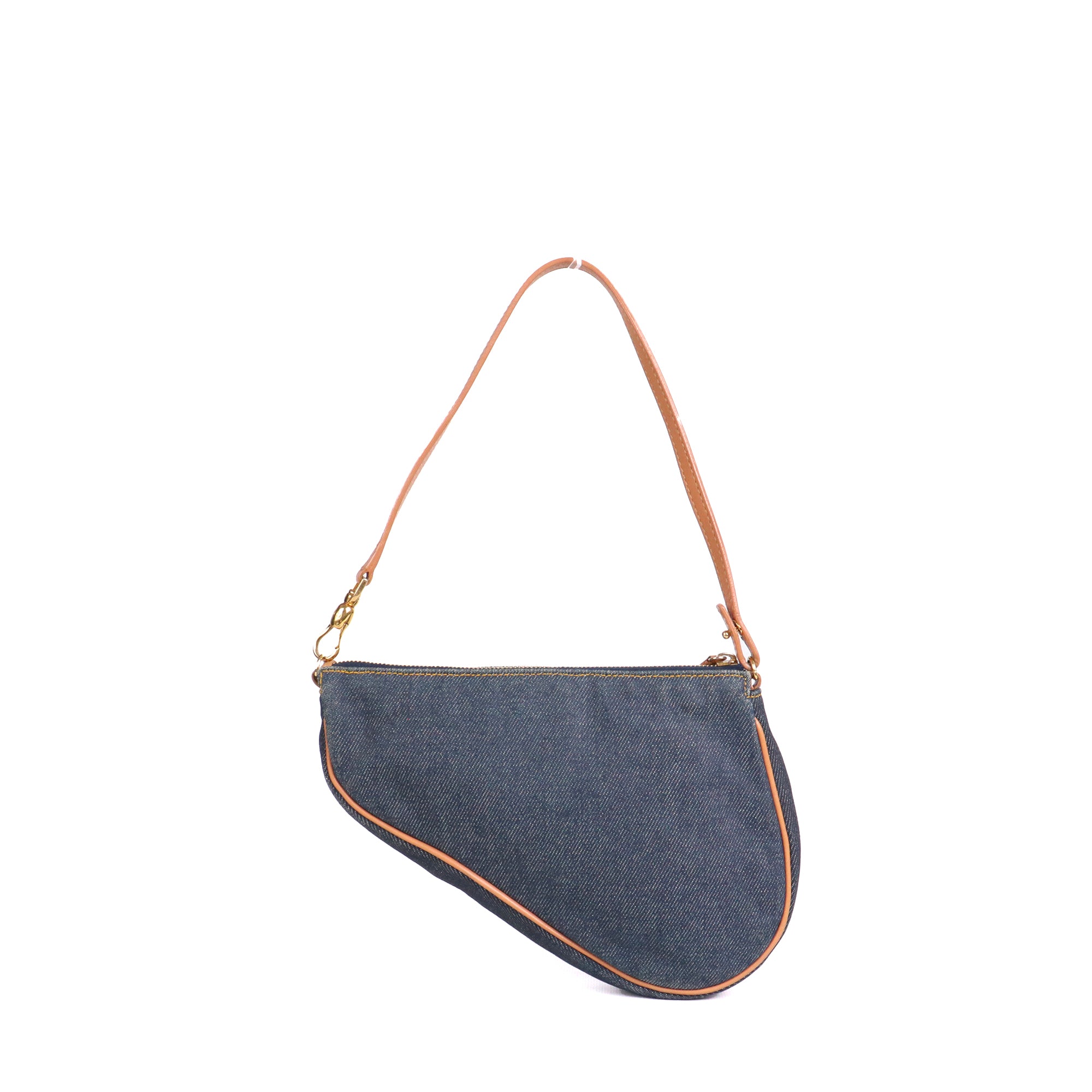 DIOR - Sac à épaule Saddle small Dior en denim vintage