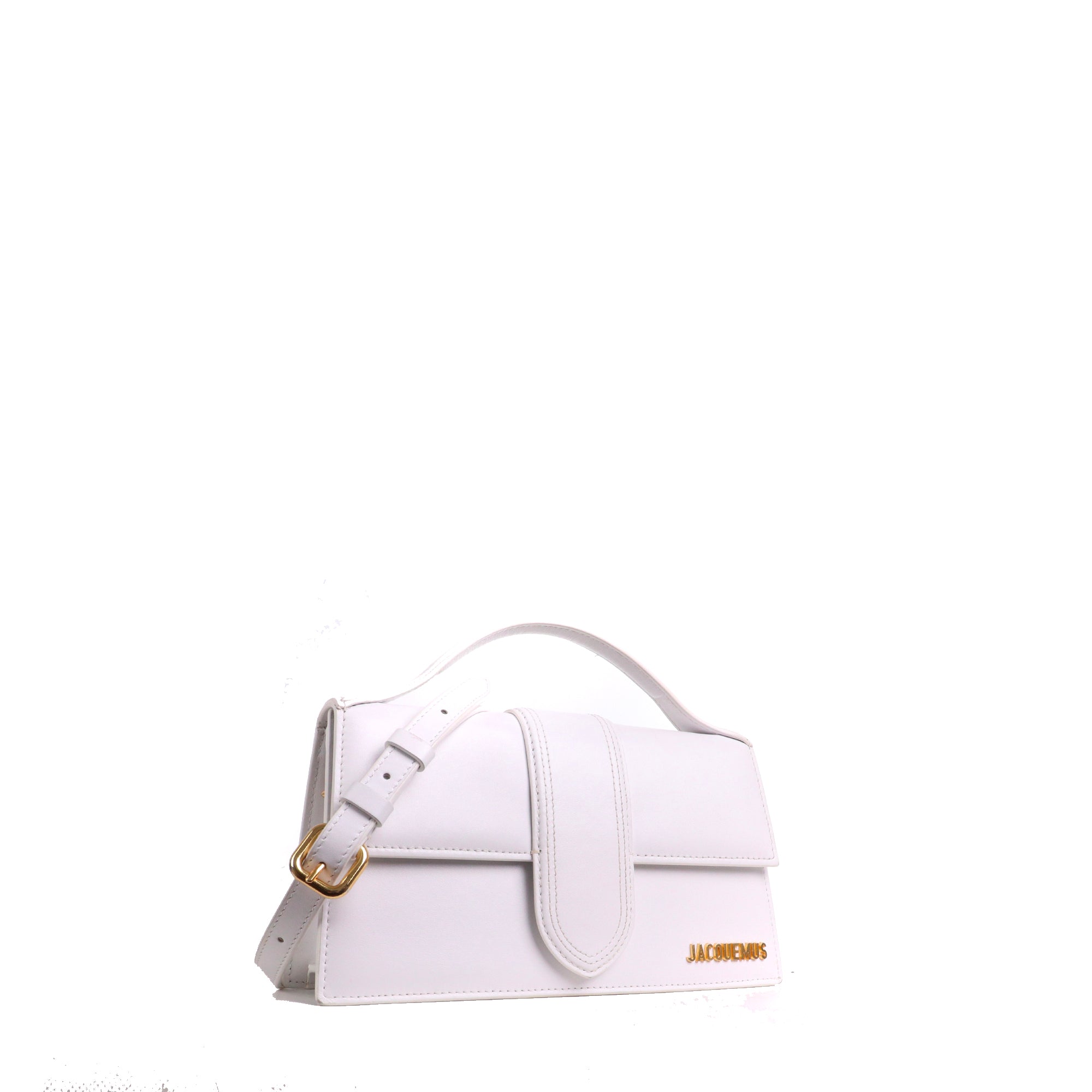 JACQUEMUS - Sac à bandoulière Le Grand Bambino Jacquemus en cuir blanc