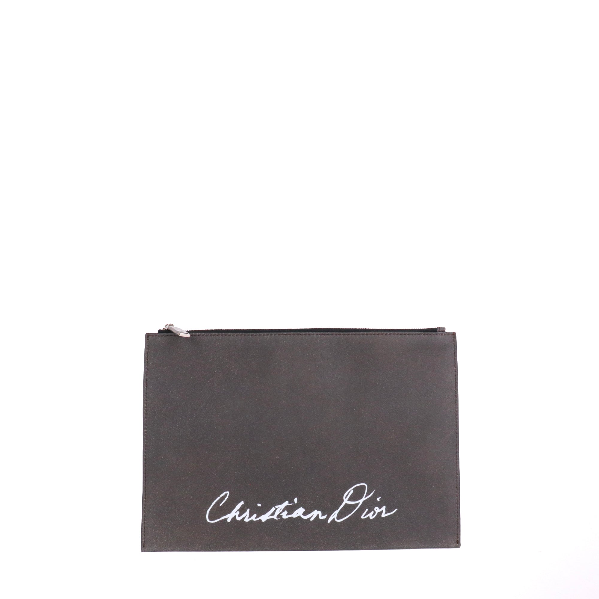 DIOR - Pochette Lily of the Valley Dior en cuir grainé gris