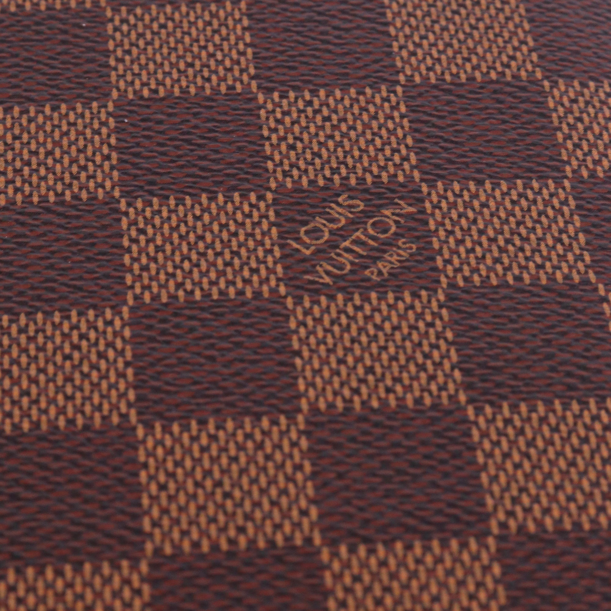 LOUIS VUITTON - Pochette Neverfull Louis Vuitton en toile damier ébène