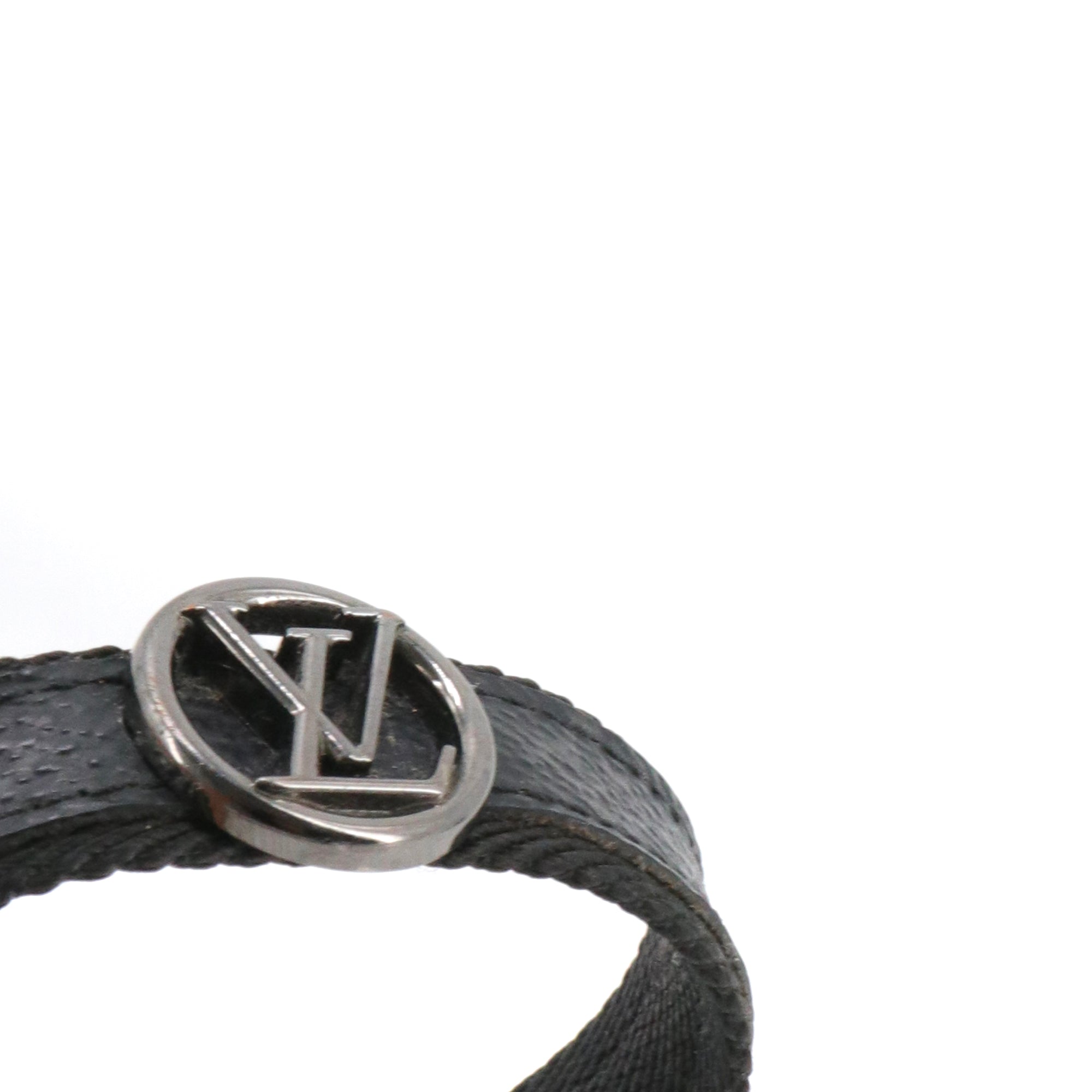 LOUIS VUITTON - Louis Vuitton LV Circle Bracelet in Eclipse Monogrammed Canvas