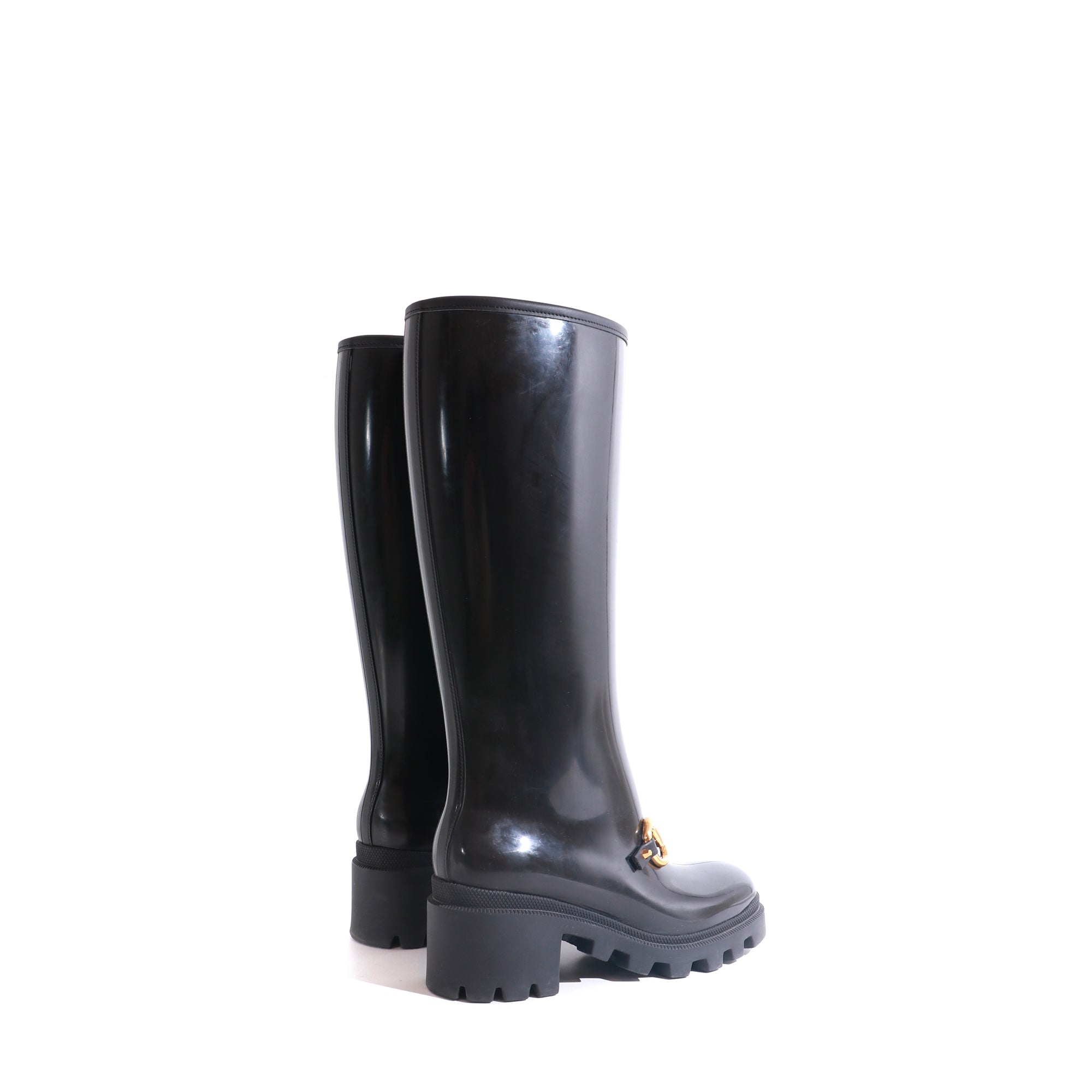 GUCCI - Bottes de pluie en caoutchouc avec détails Mors (T36)