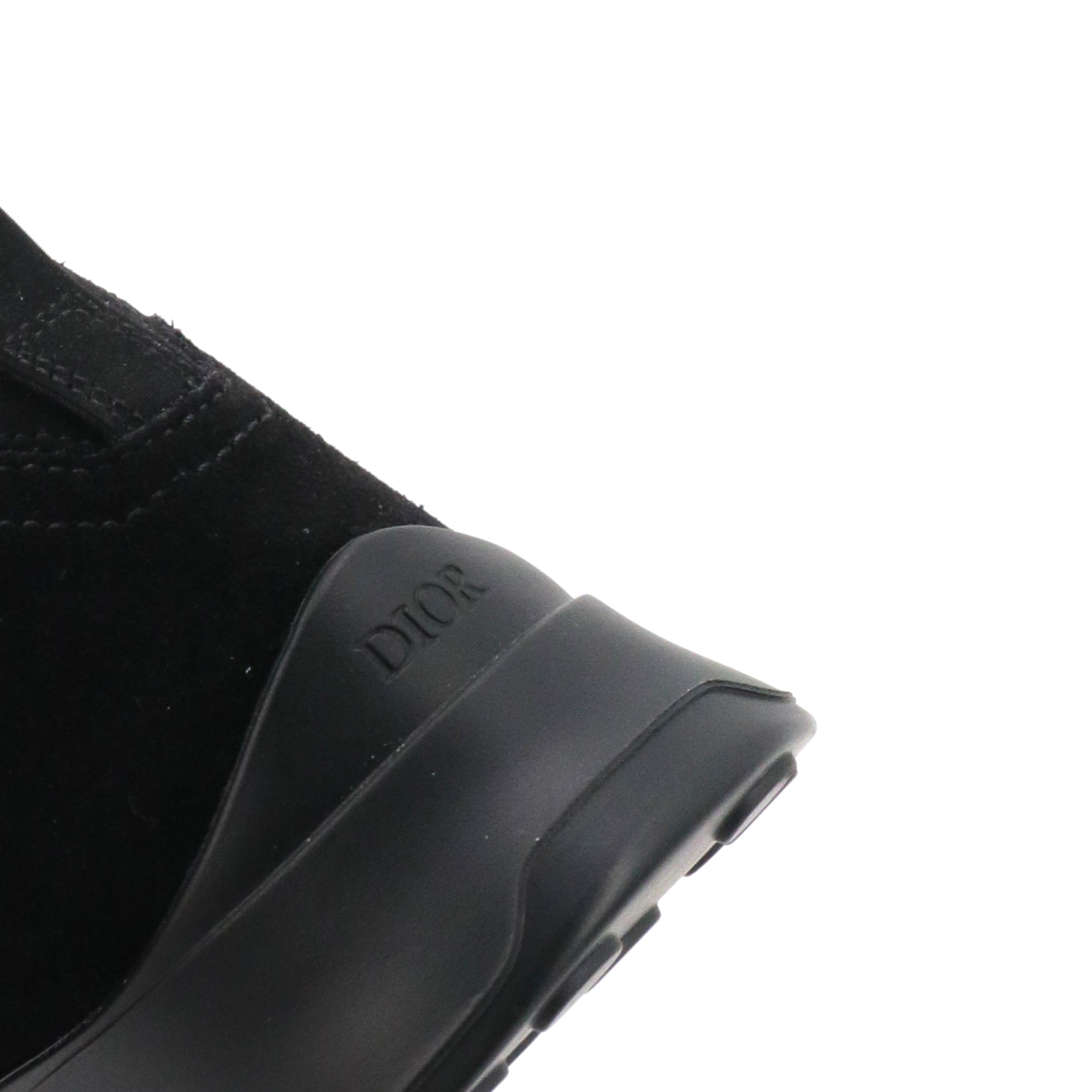 DIOR - Sneakers B25 Runner Suède Dior en toile oblique et daim noir (T41)