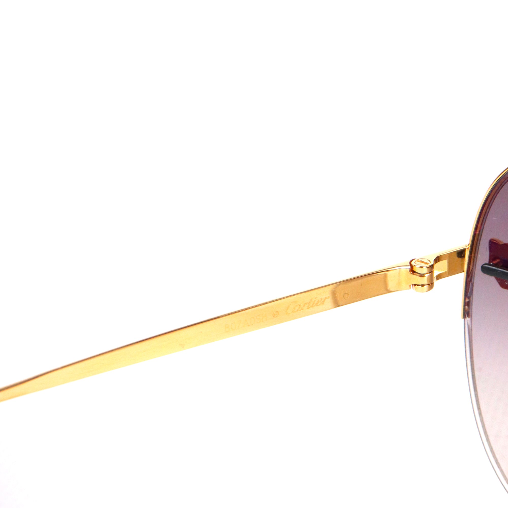 CARTIER - Lunettes de soleil Panthère Cartier en métal doré