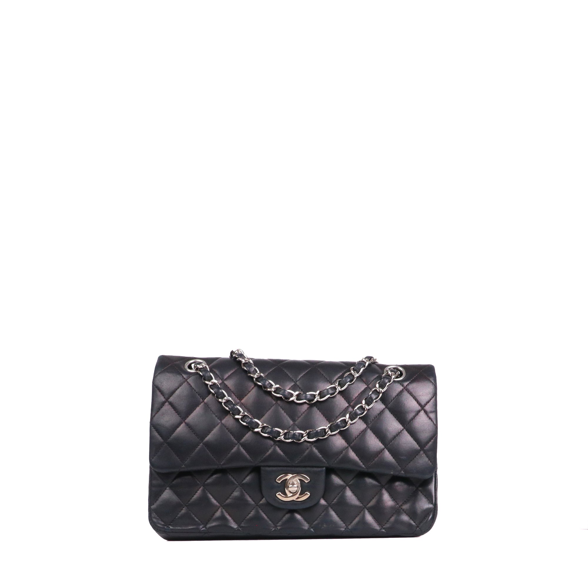 CHANEL - Sac à bandoulière Timeless/Classique Chanel en cuir d'agneau noir