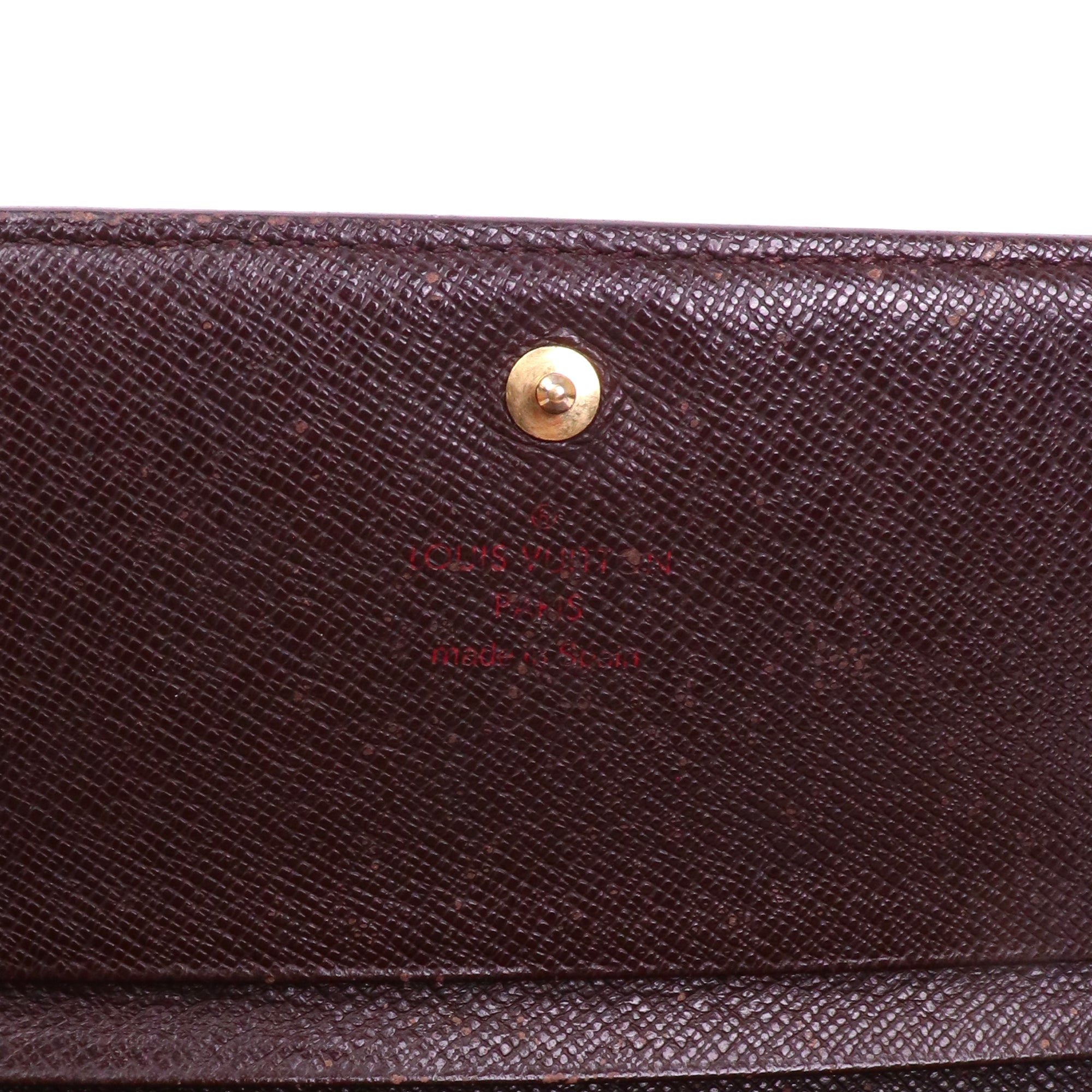 LOUIS VUITTON - Portefeuille Trésor Louis Vuitton en toile damier ébène