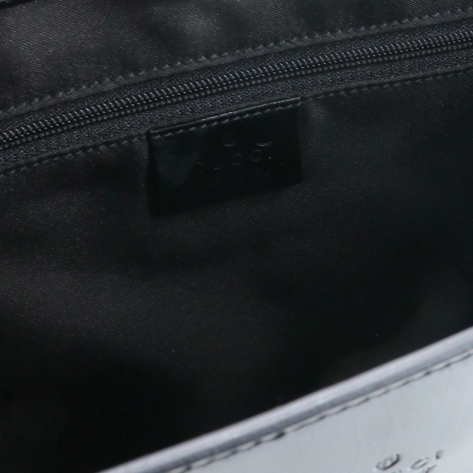 GUCCI - Cabas bamboo Gucci en cuir verni noir