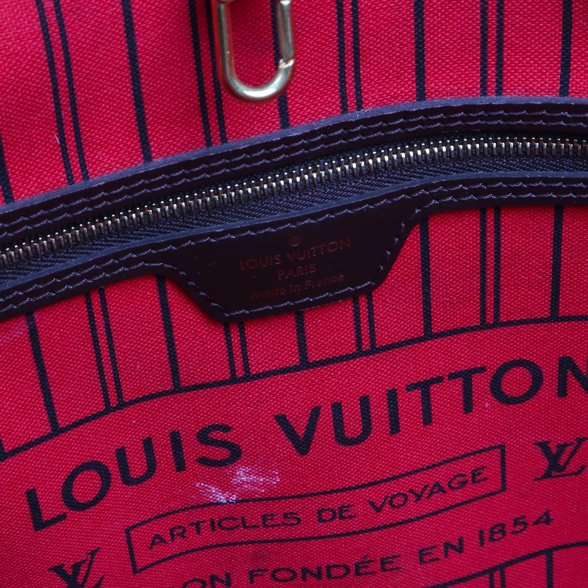 LOUIS VUITTON - Sac cabas Neverfull MM Louis Vuitton en toile damier ébène