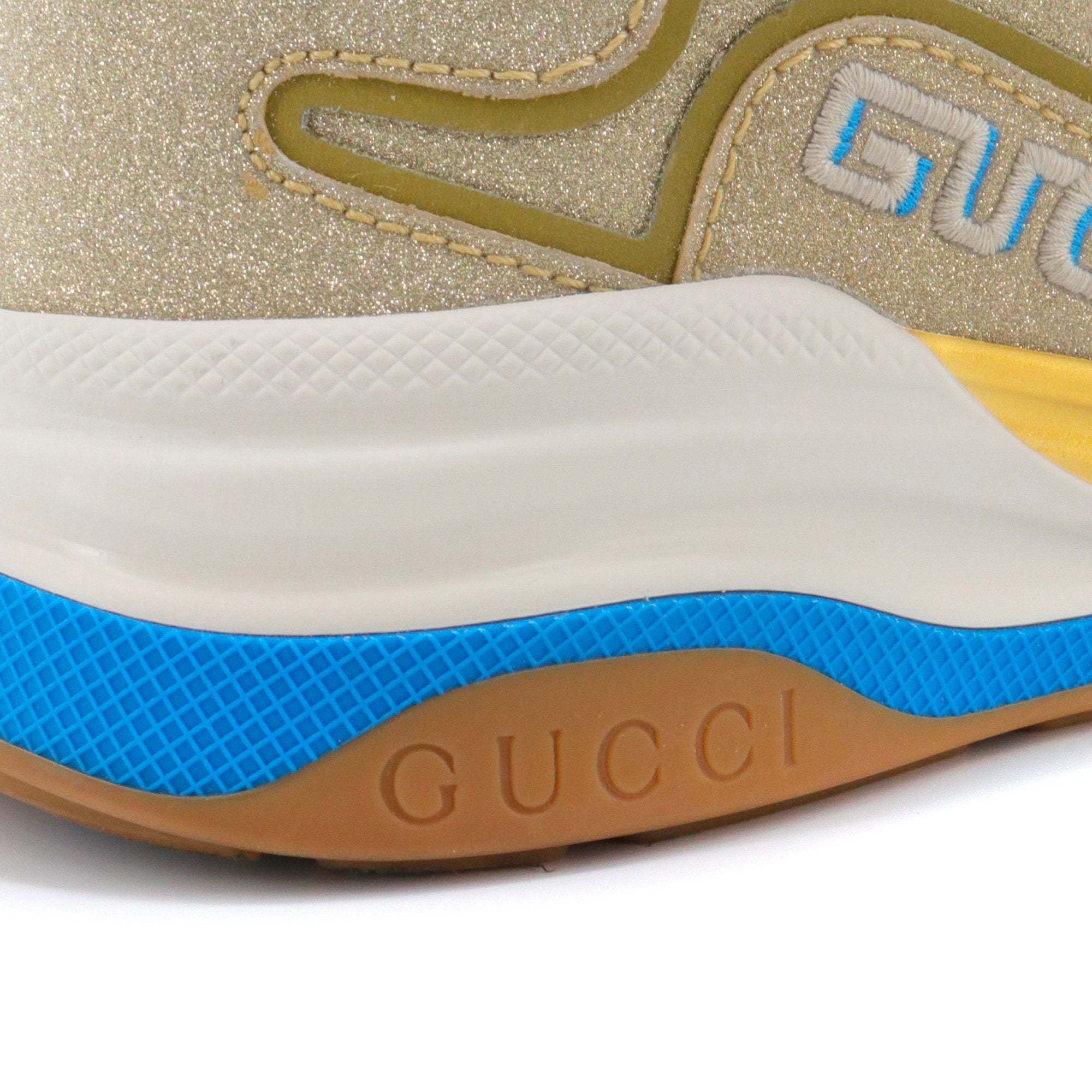 GUCCI - Gucci Ultrapace sneakers with gold glitter (T36)
