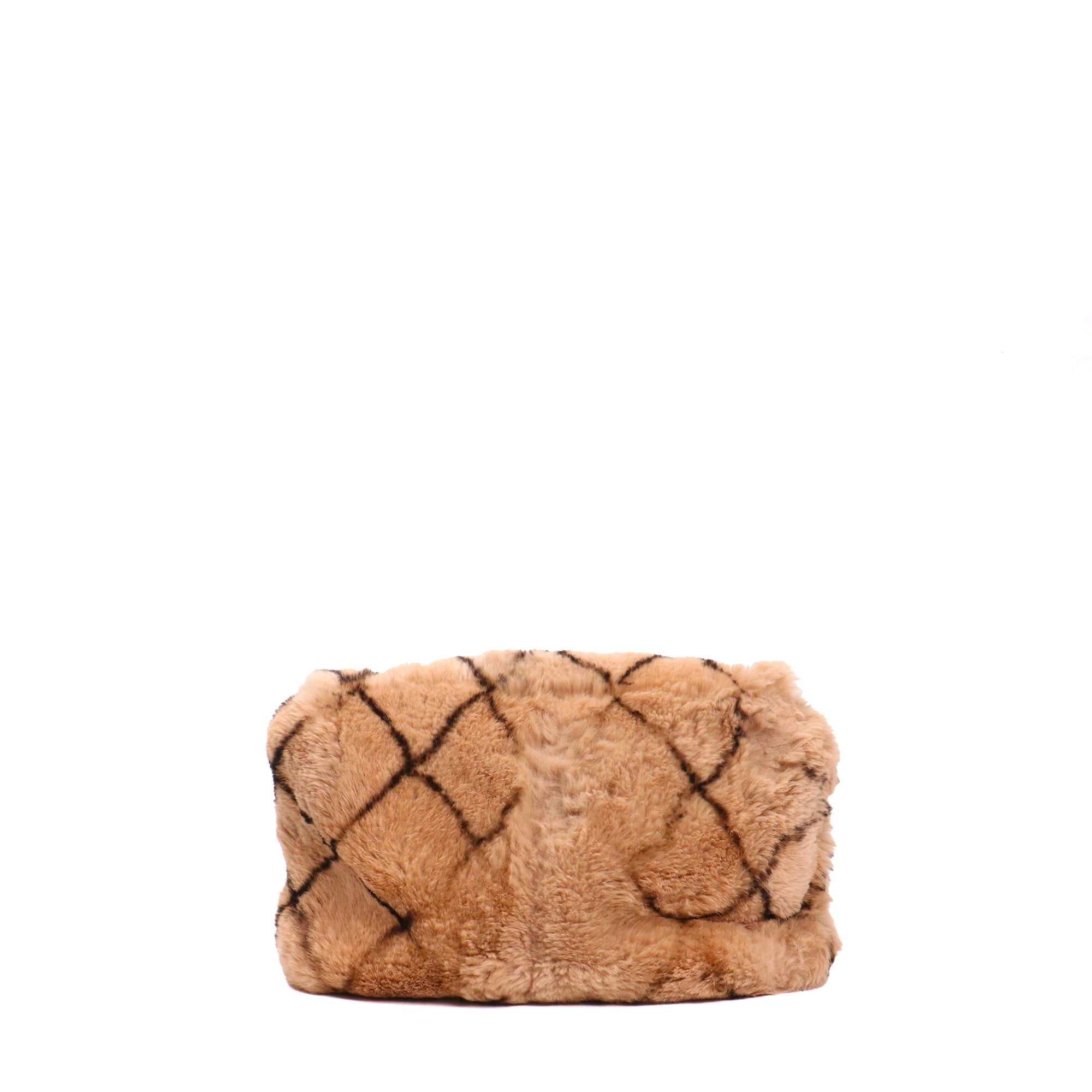 CHANEL - Sac à bandoulière Timeless/Classique Chanel simple flap en fourrure lapin