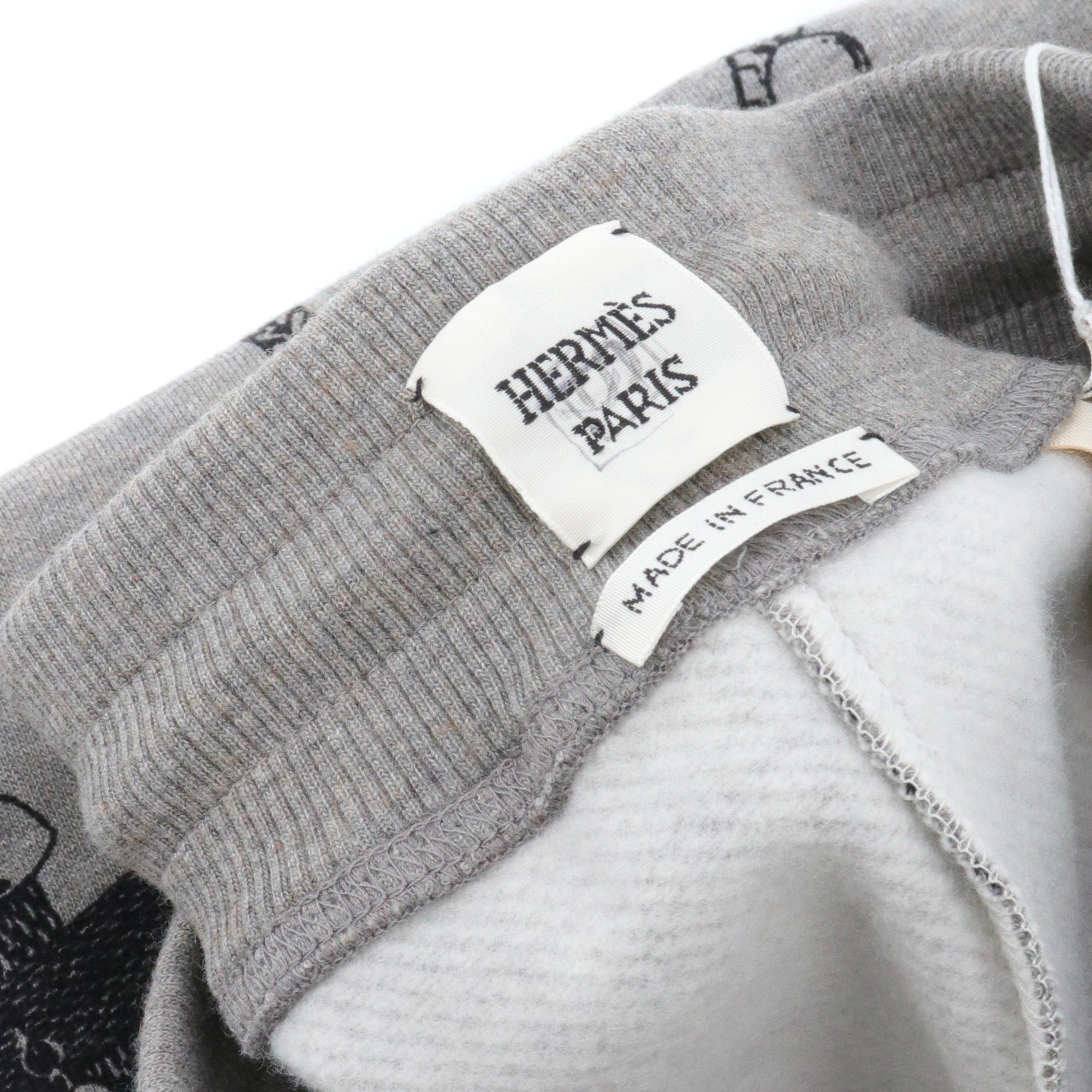 HERMÈS - Pantalon Trésor De Médor Hermès en coton gris (T42)
