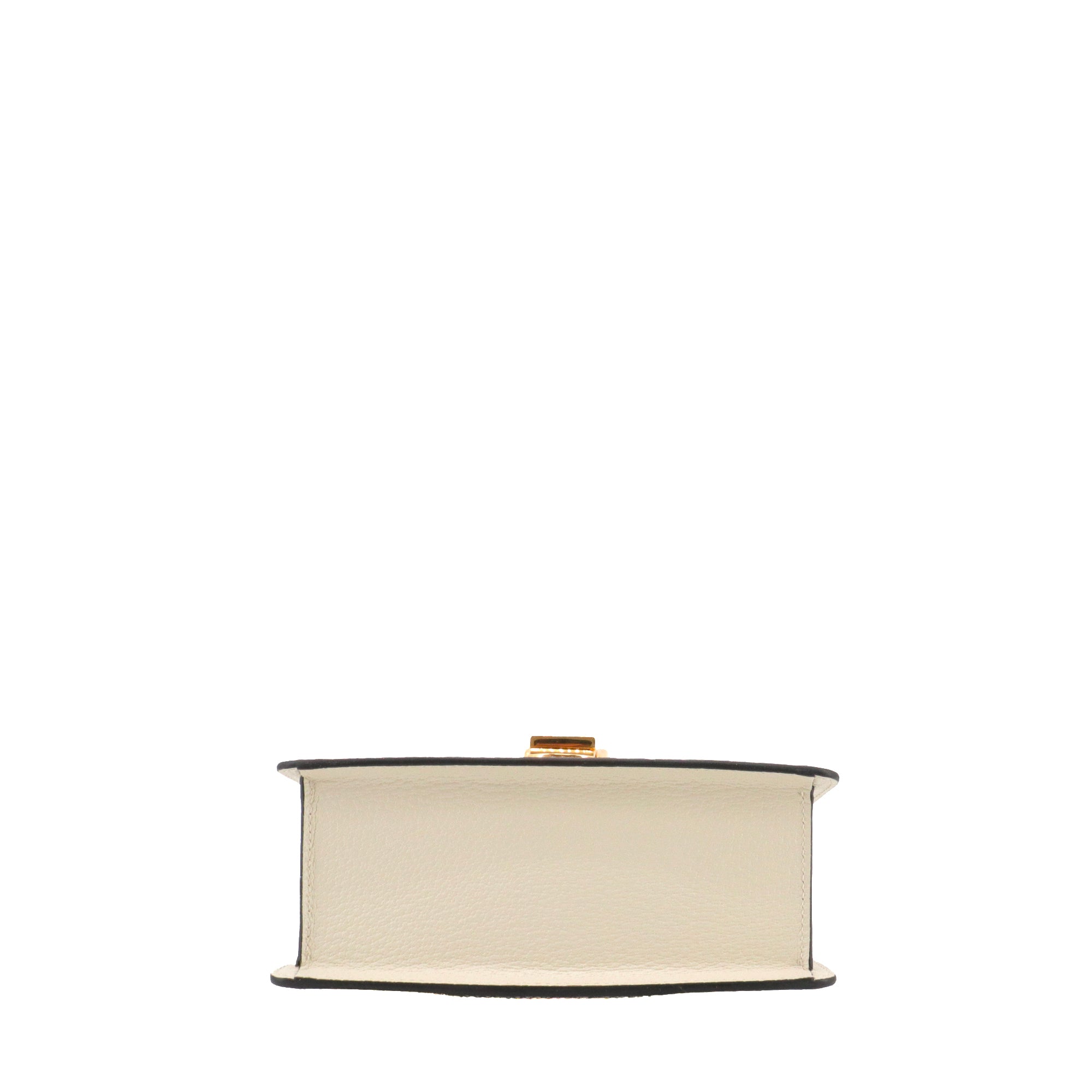 GUCCI - Sac à bandoulière Sylvie édition limitée Gucci en cuir grainé écru à motif