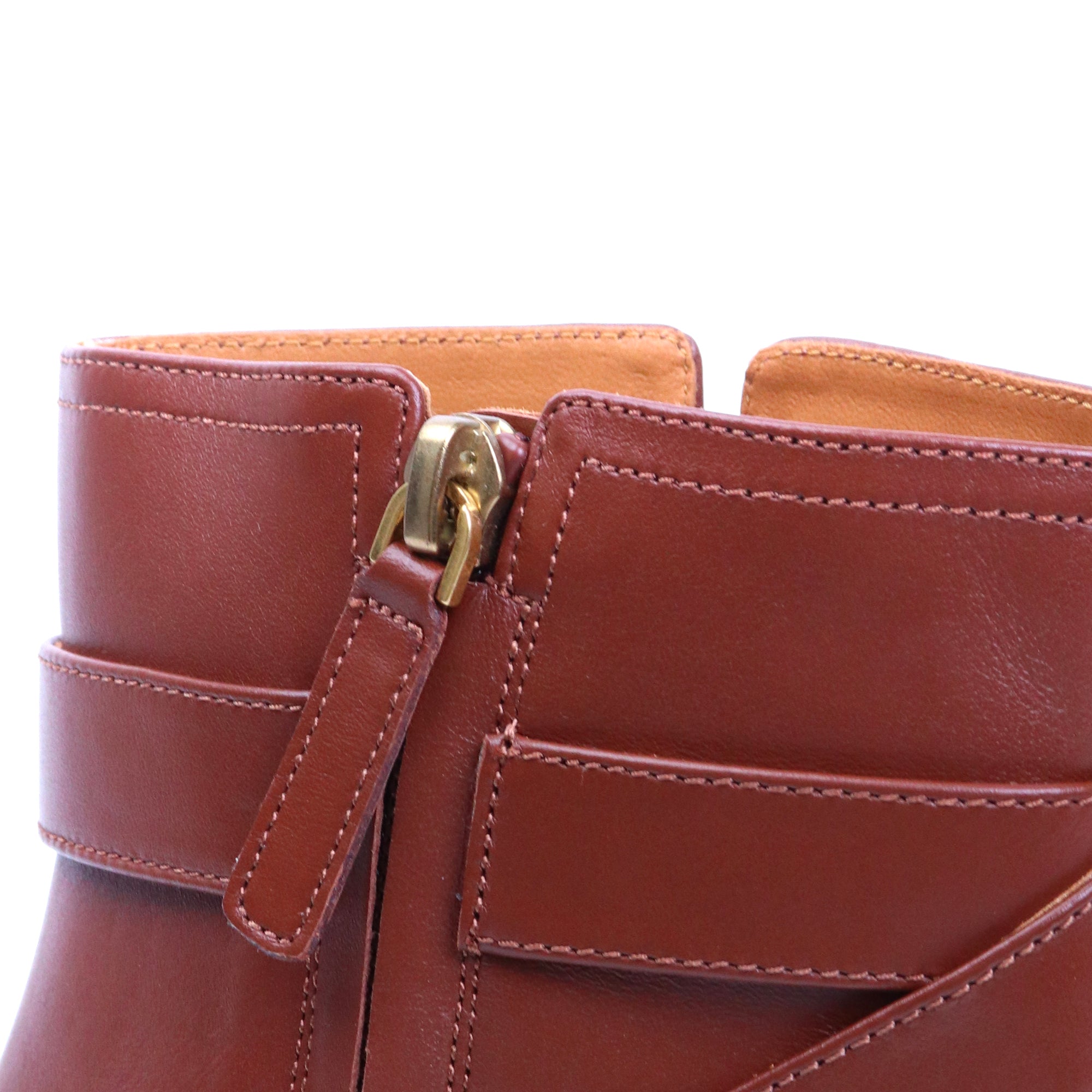CHLOÉ - Bottines Marcie à boucles Chloé en cuir marron (T41)