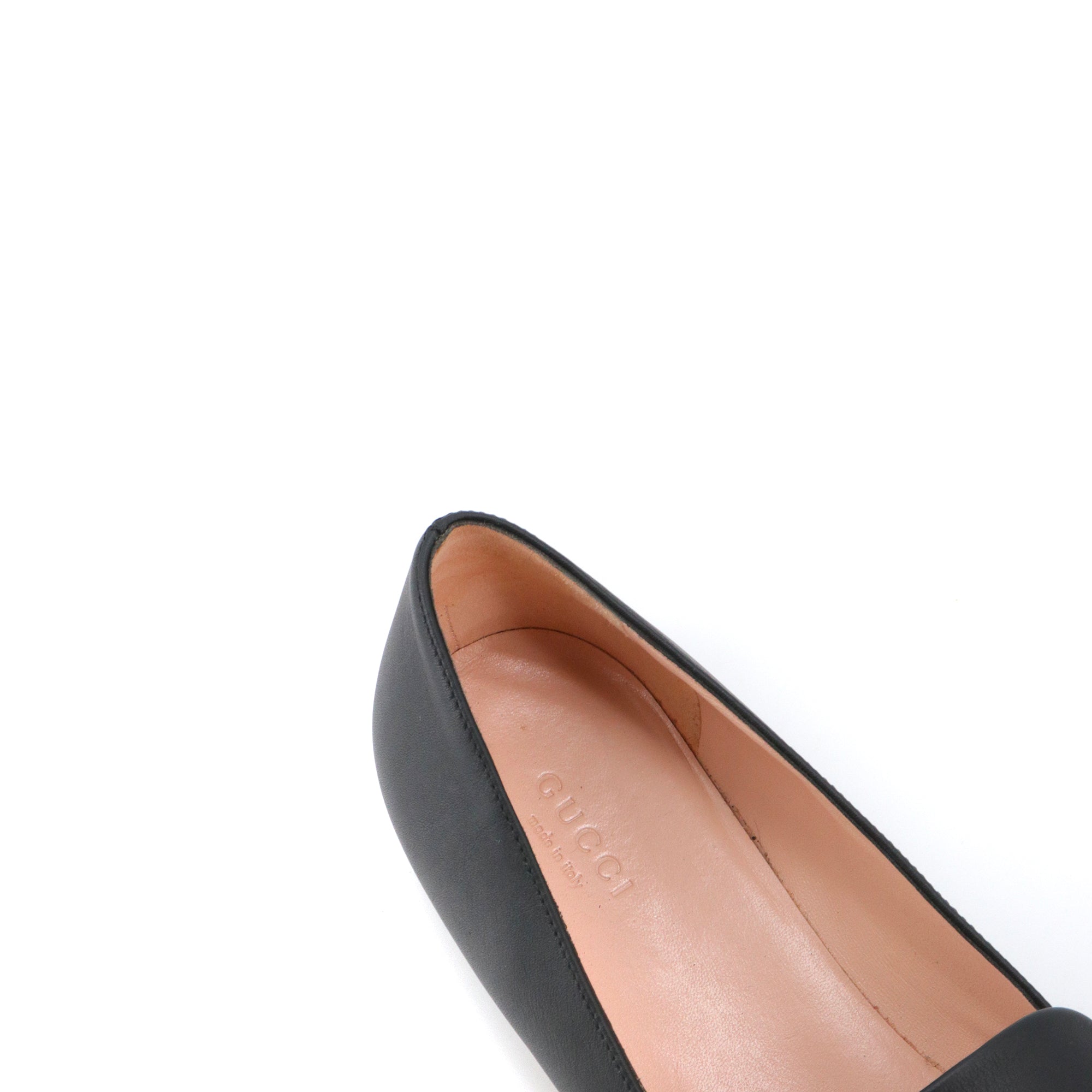 GUCCI - Mocassins Mors Gucci en cuir noir (T40)
