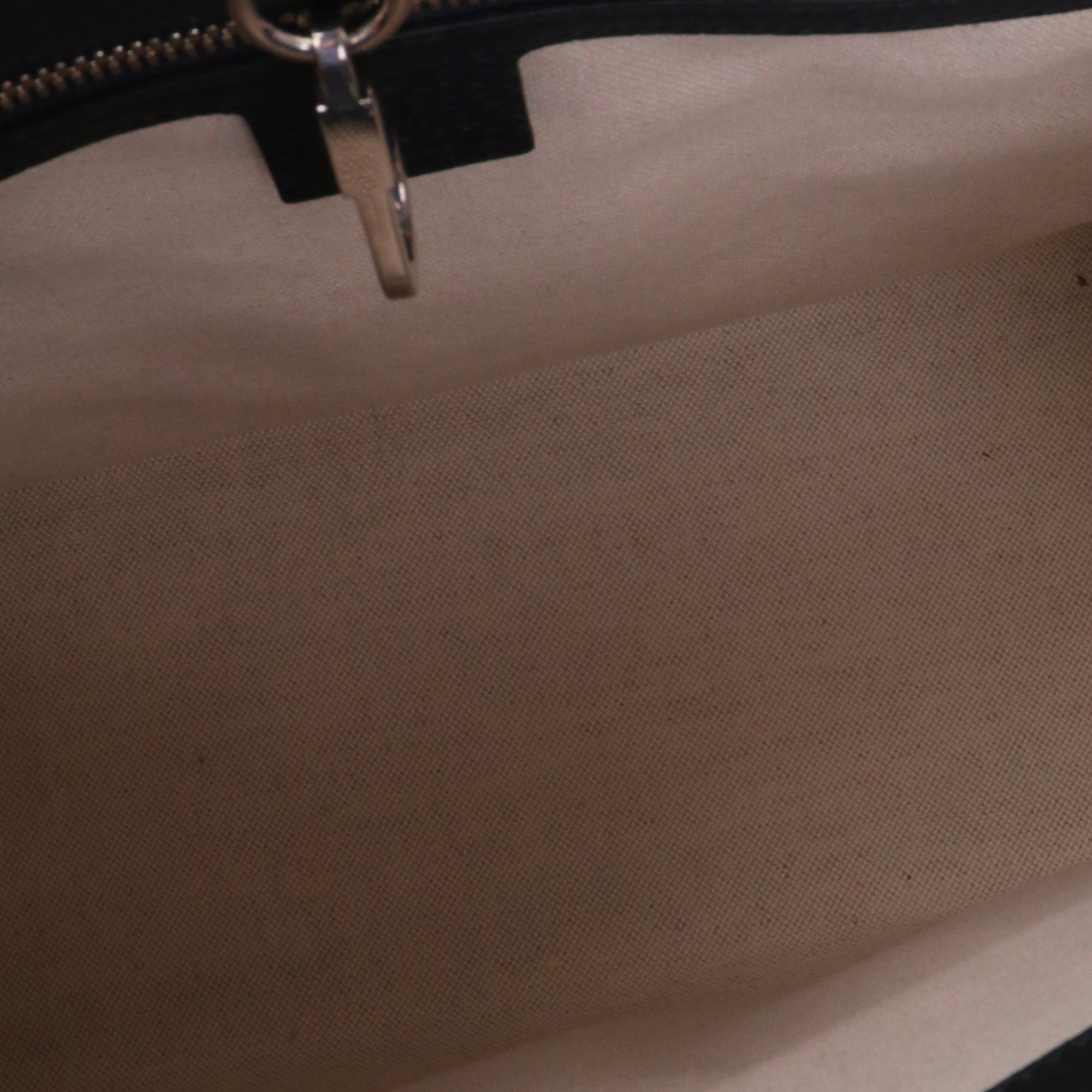 GUCCI - Sac cabas Gucci en toile monogrammée rose et cuir bleu marine