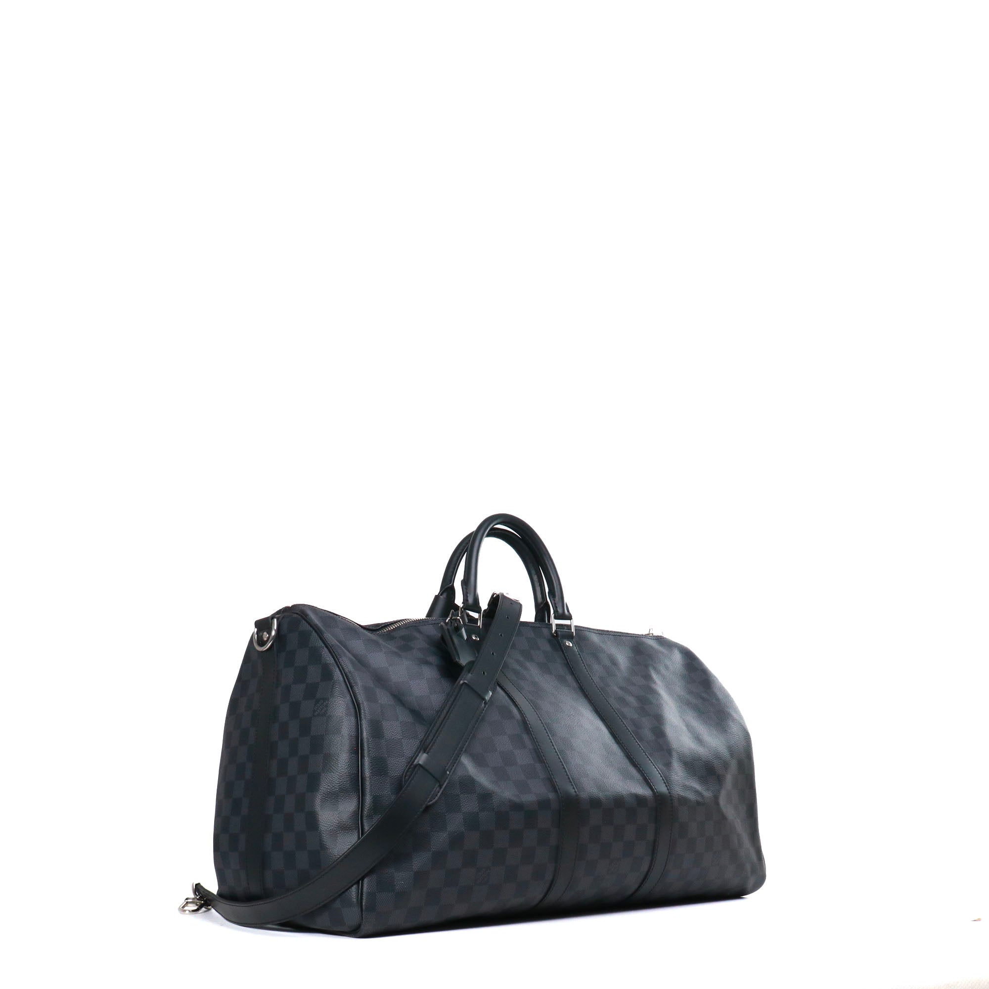 LOUIS VUITTON - Sac de voyage Keepall 55 Louis Vuitton en toile damier graphite