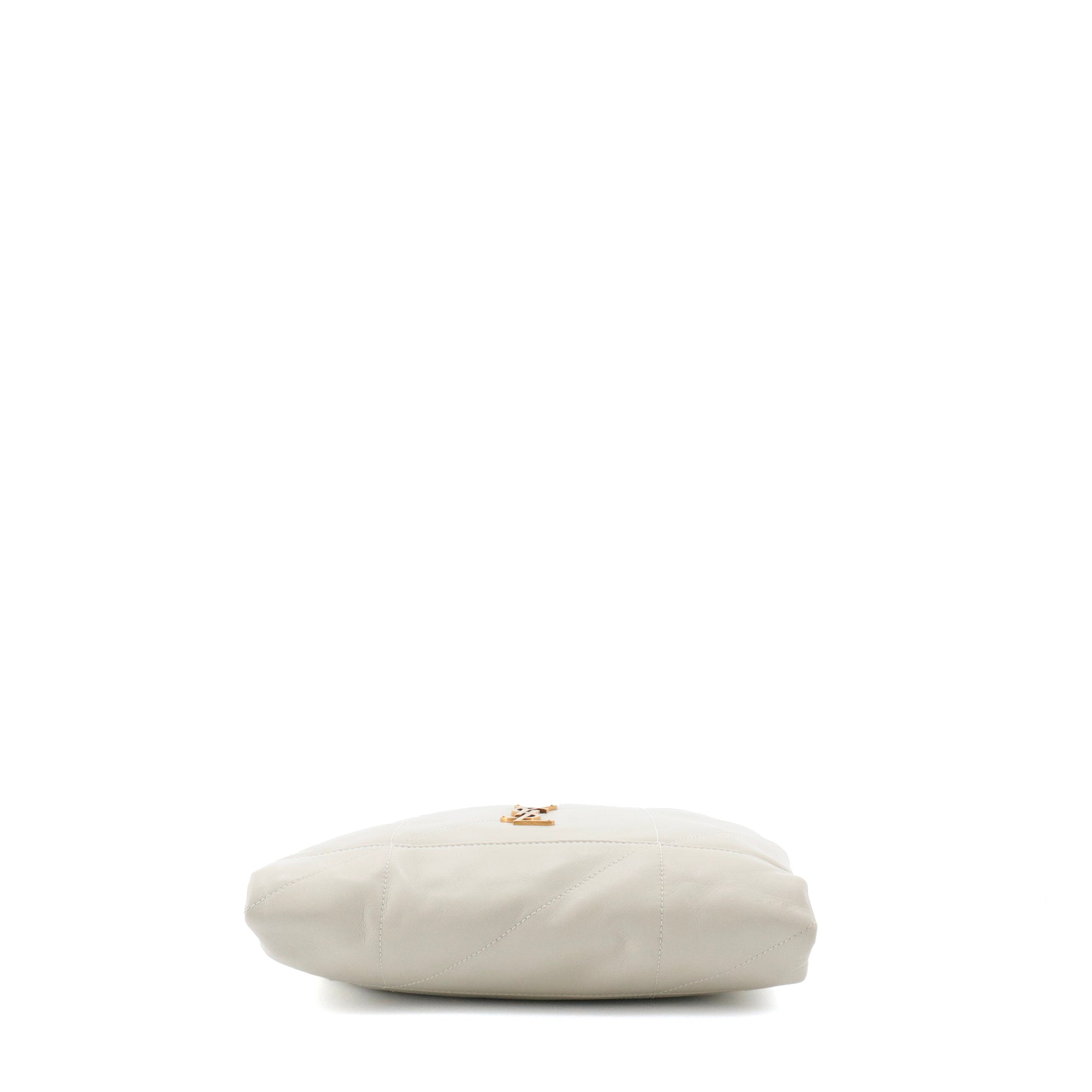 SAINT LAURENT - Sac à épaule Jamie Pochon Saint Laurent en cuir blanc cassé