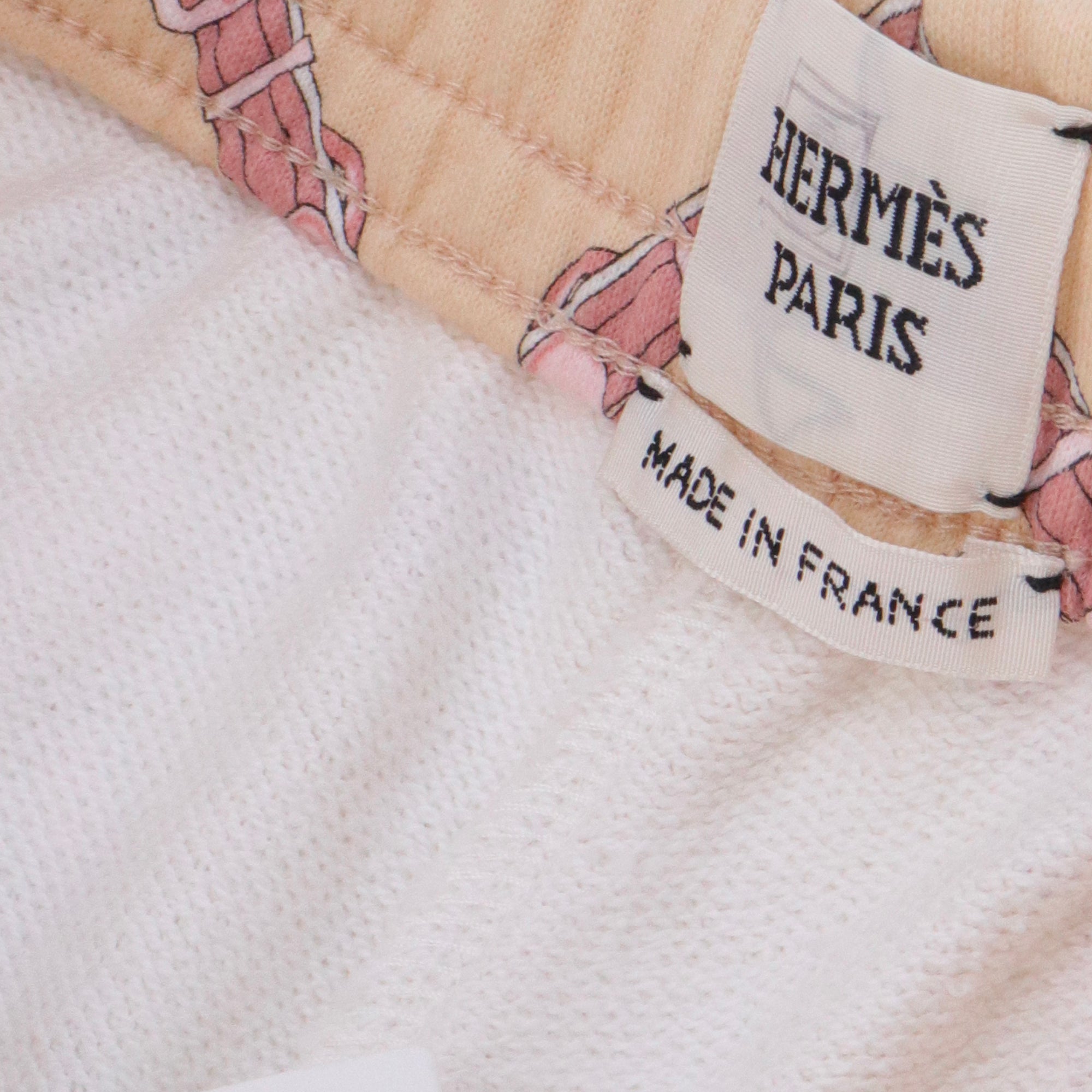 HERMÈS - Short Grandtralala Hermès en coton beige (T38)