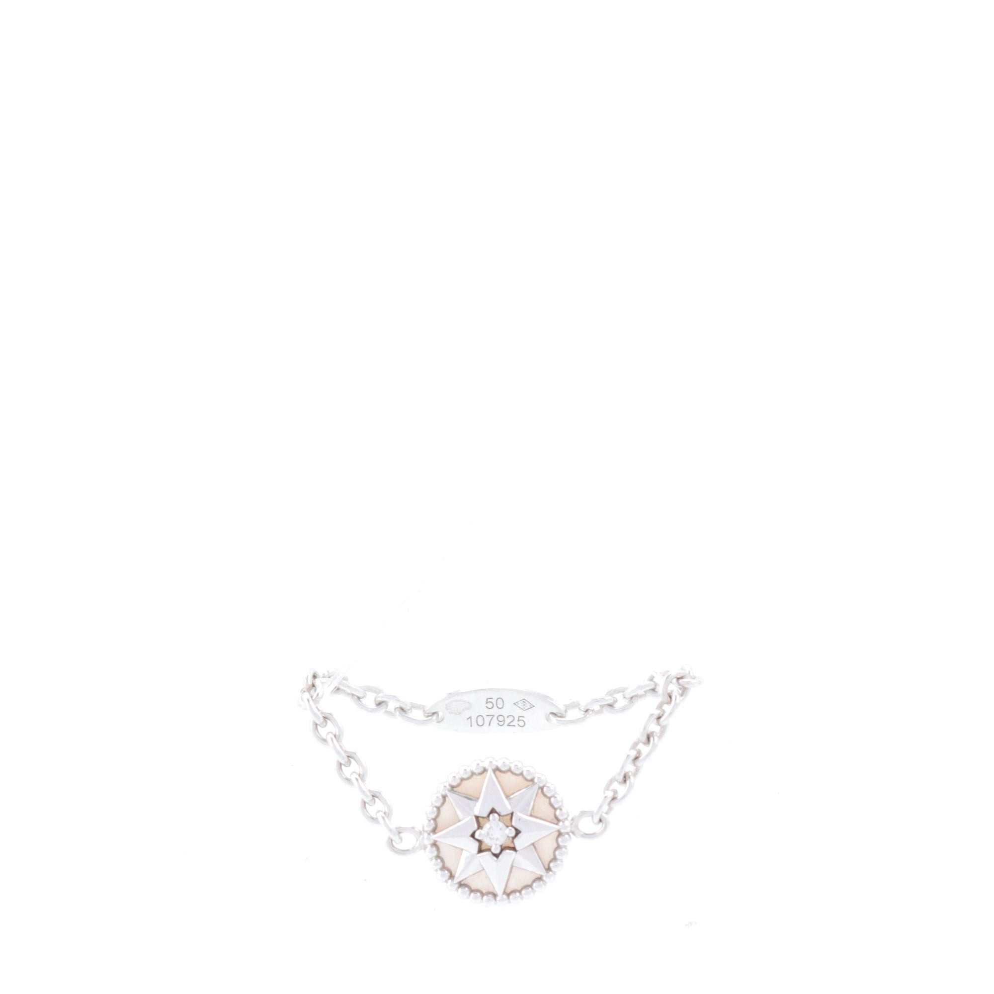 DIOR - Bague Rose Des Vents Dior en or blanc (T50)